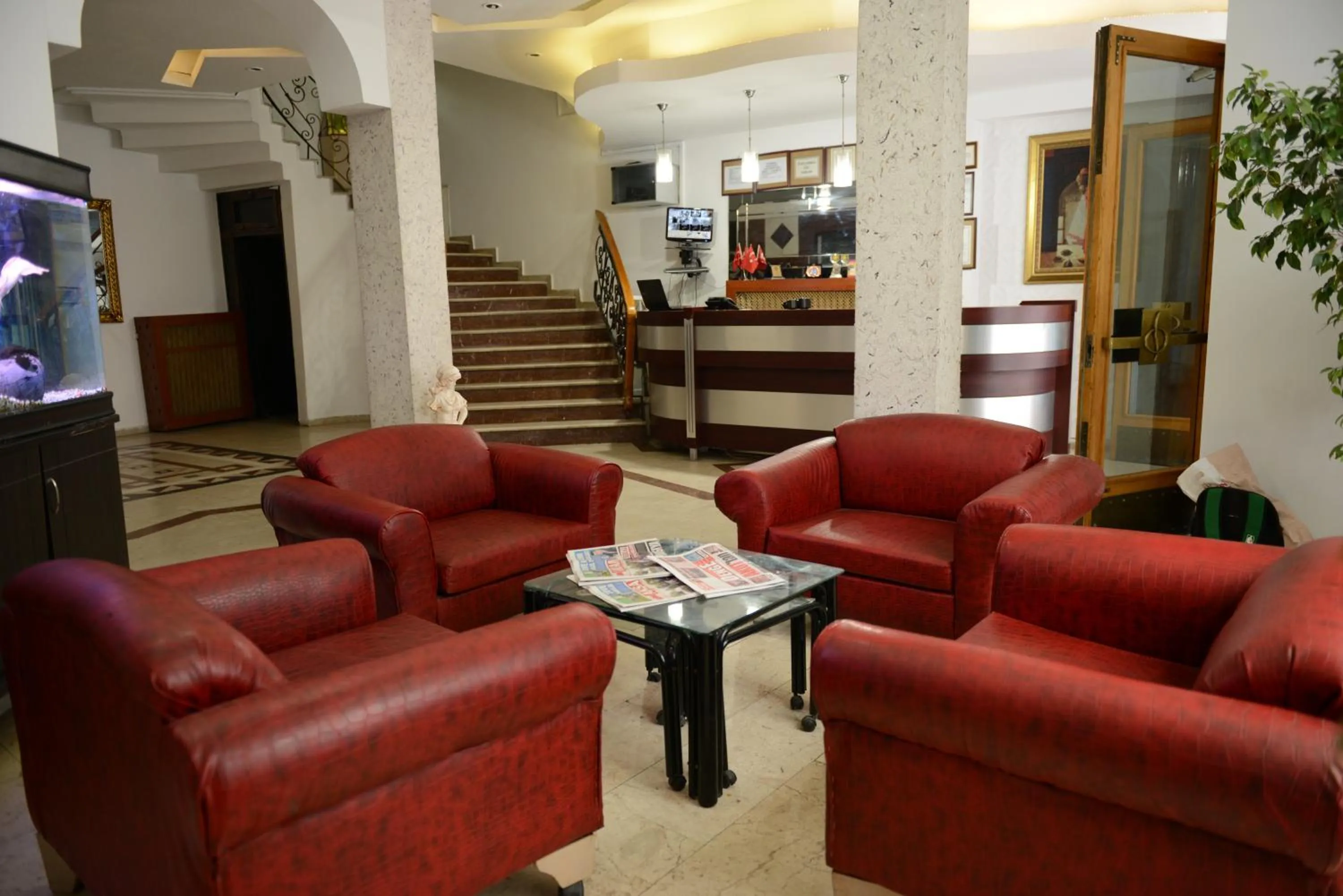 Lobby or reception in Hotel Soydan