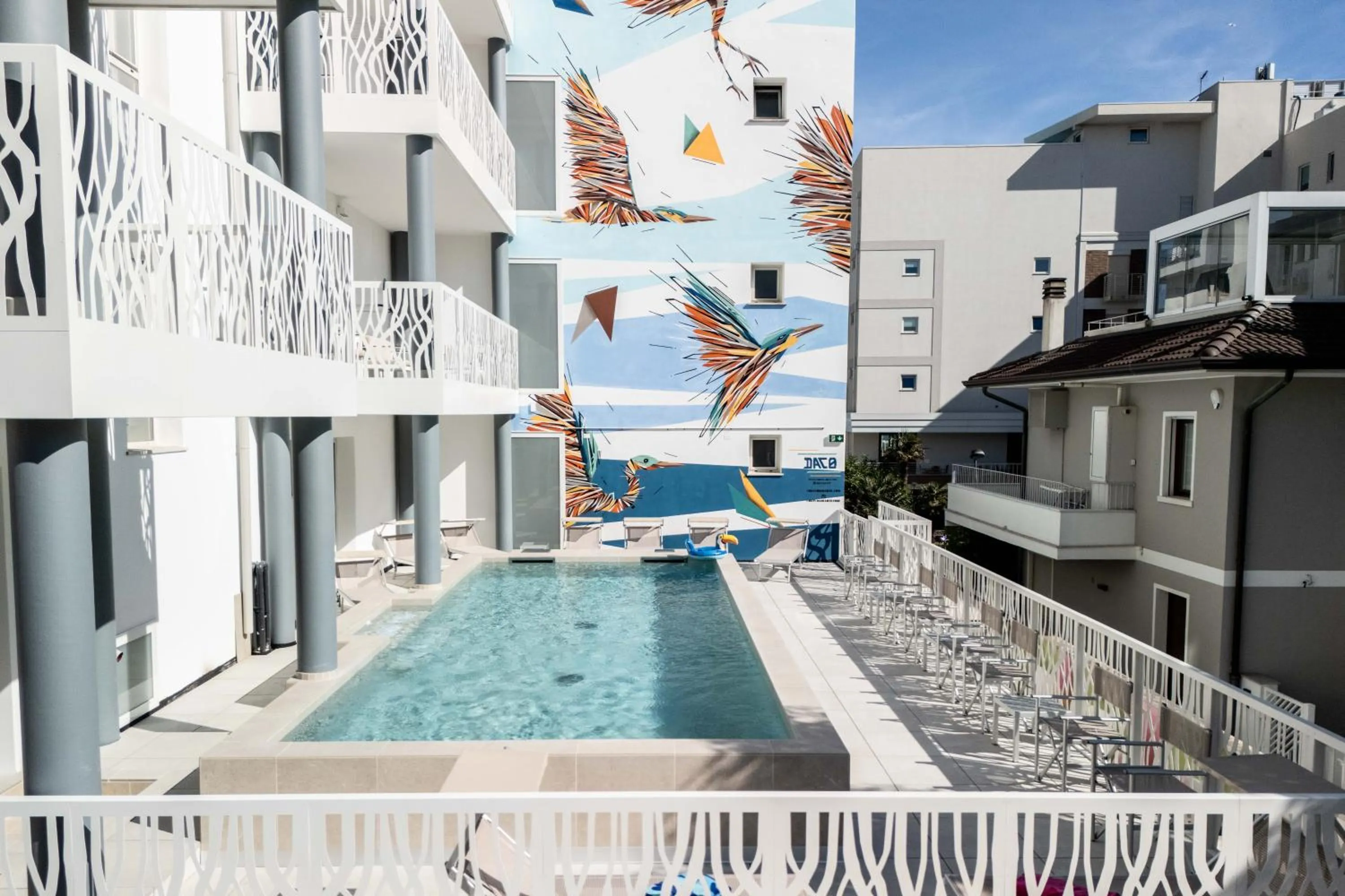 Pool view in Hotel Marzia Holiday Queen