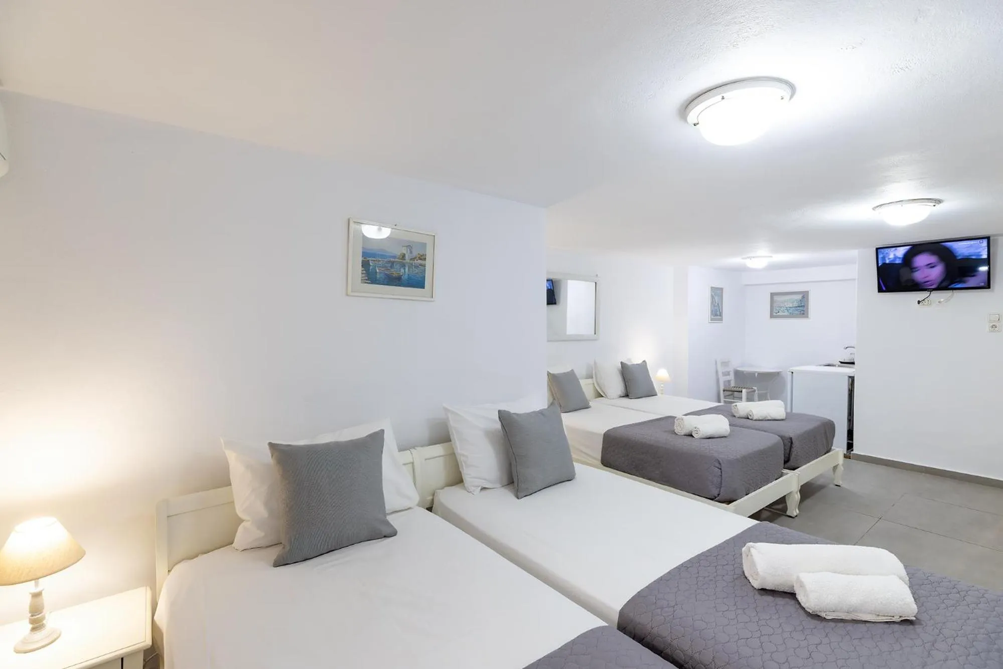 Bedroom, Bed in Achilleas Pension