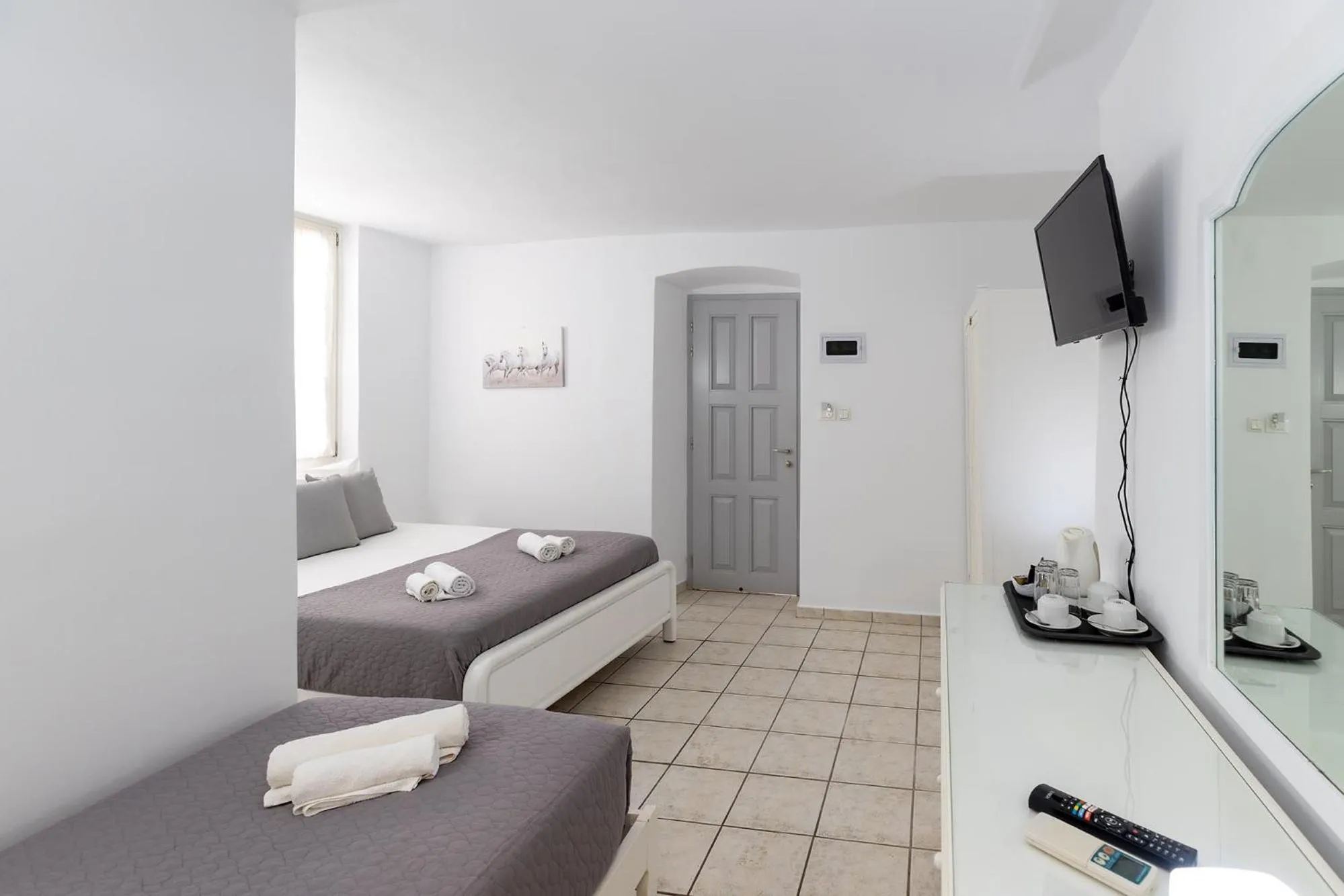 Bedroom, Bed in Achilleas Pension