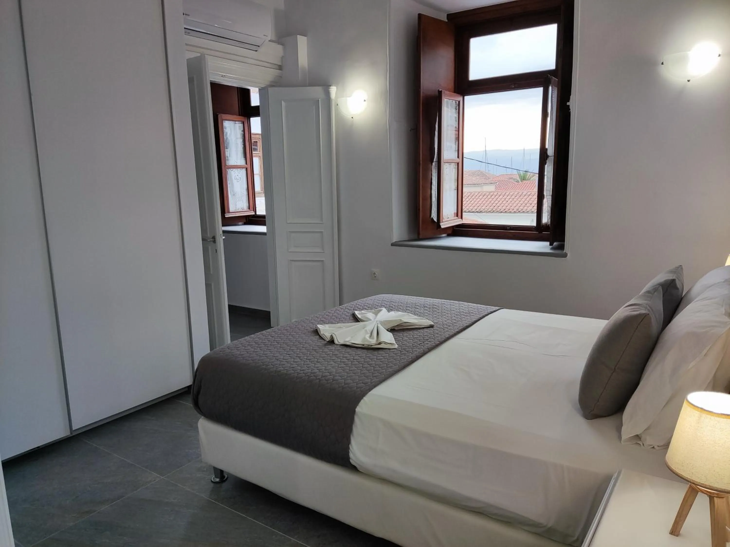 Bedroom, Bed in Achilleas Pension