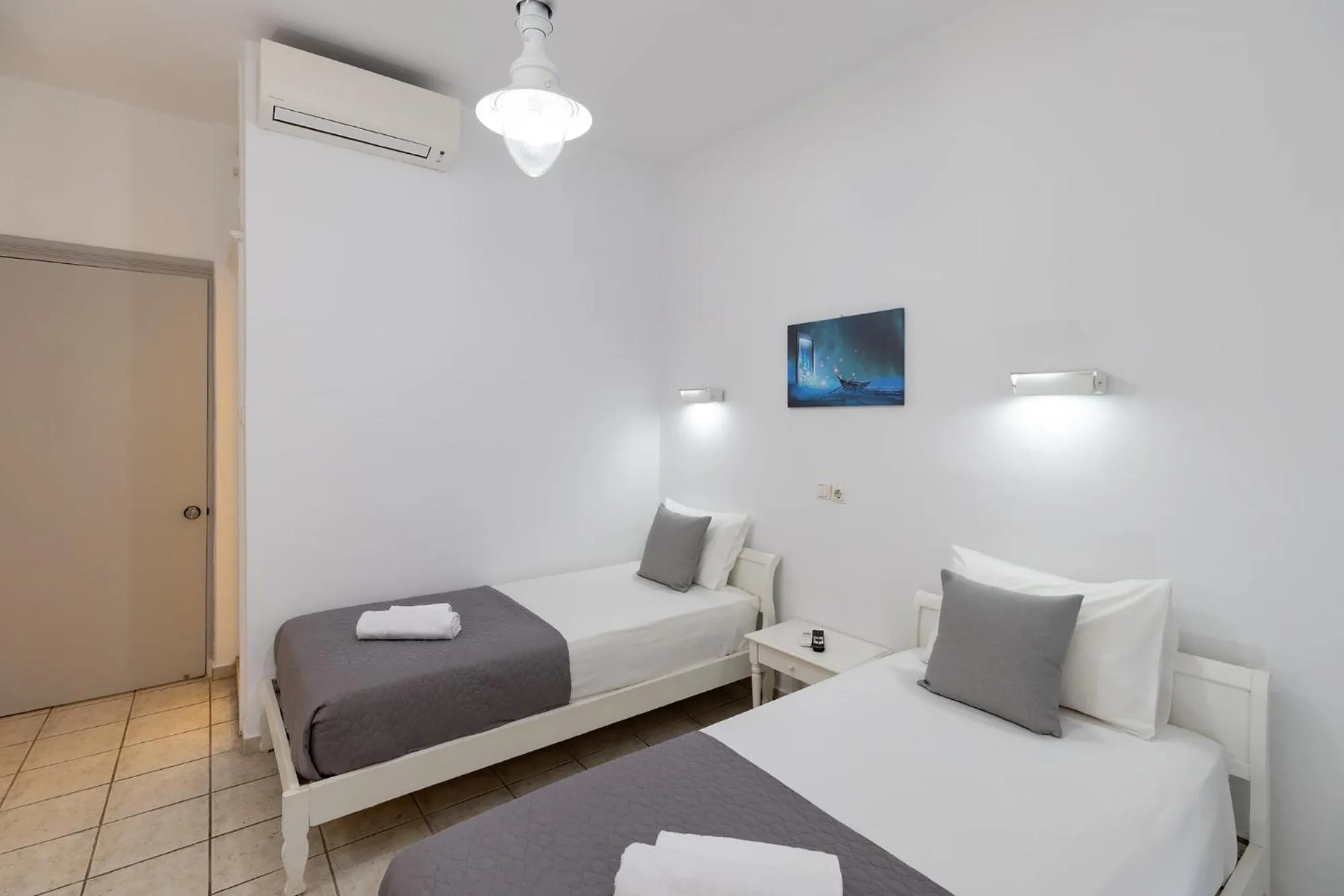 Bedroom, Bed in Achilleas Pension