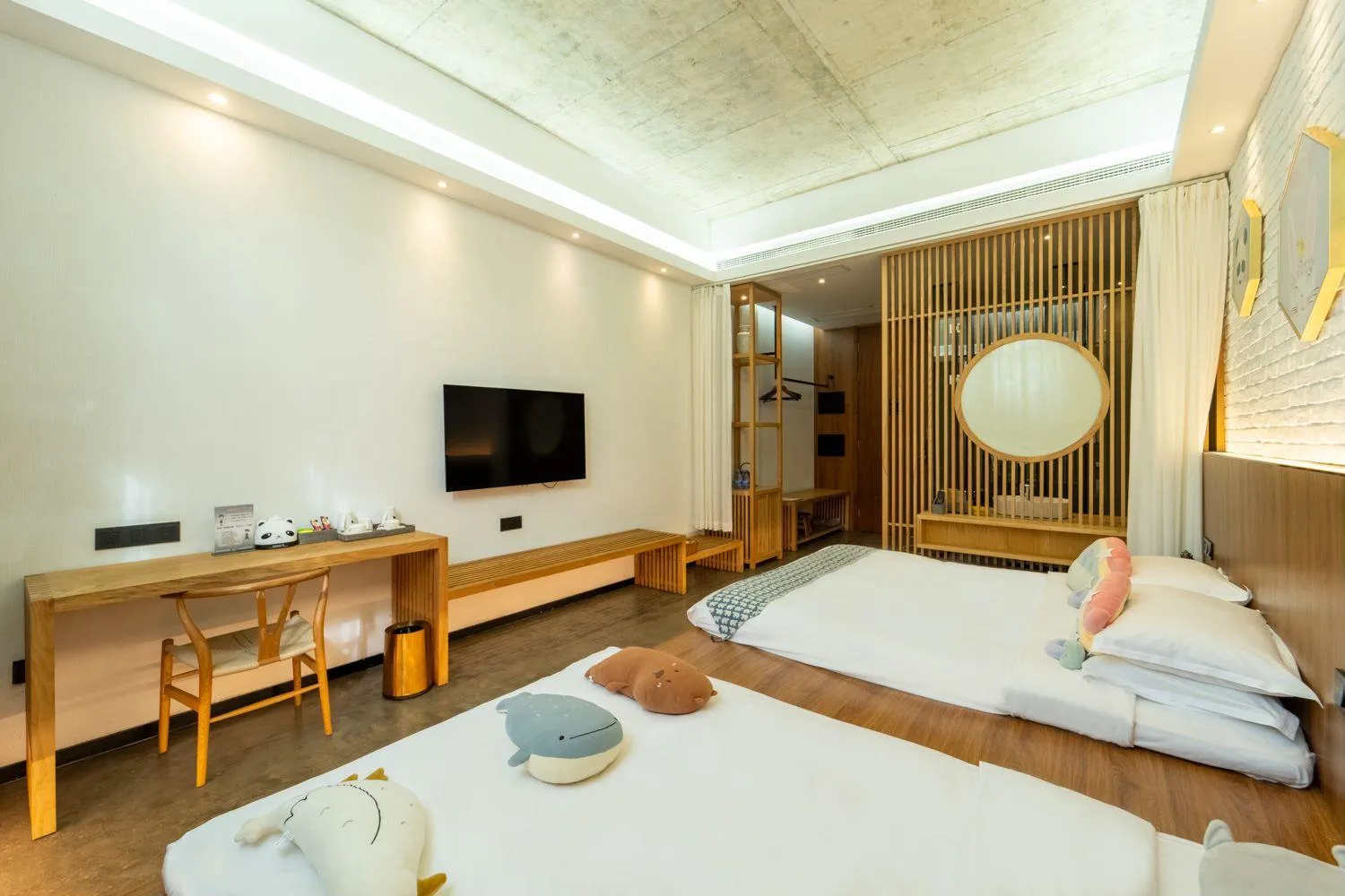 Bed in Lin Yin Art Hotel Shanghai（Pudong airport）