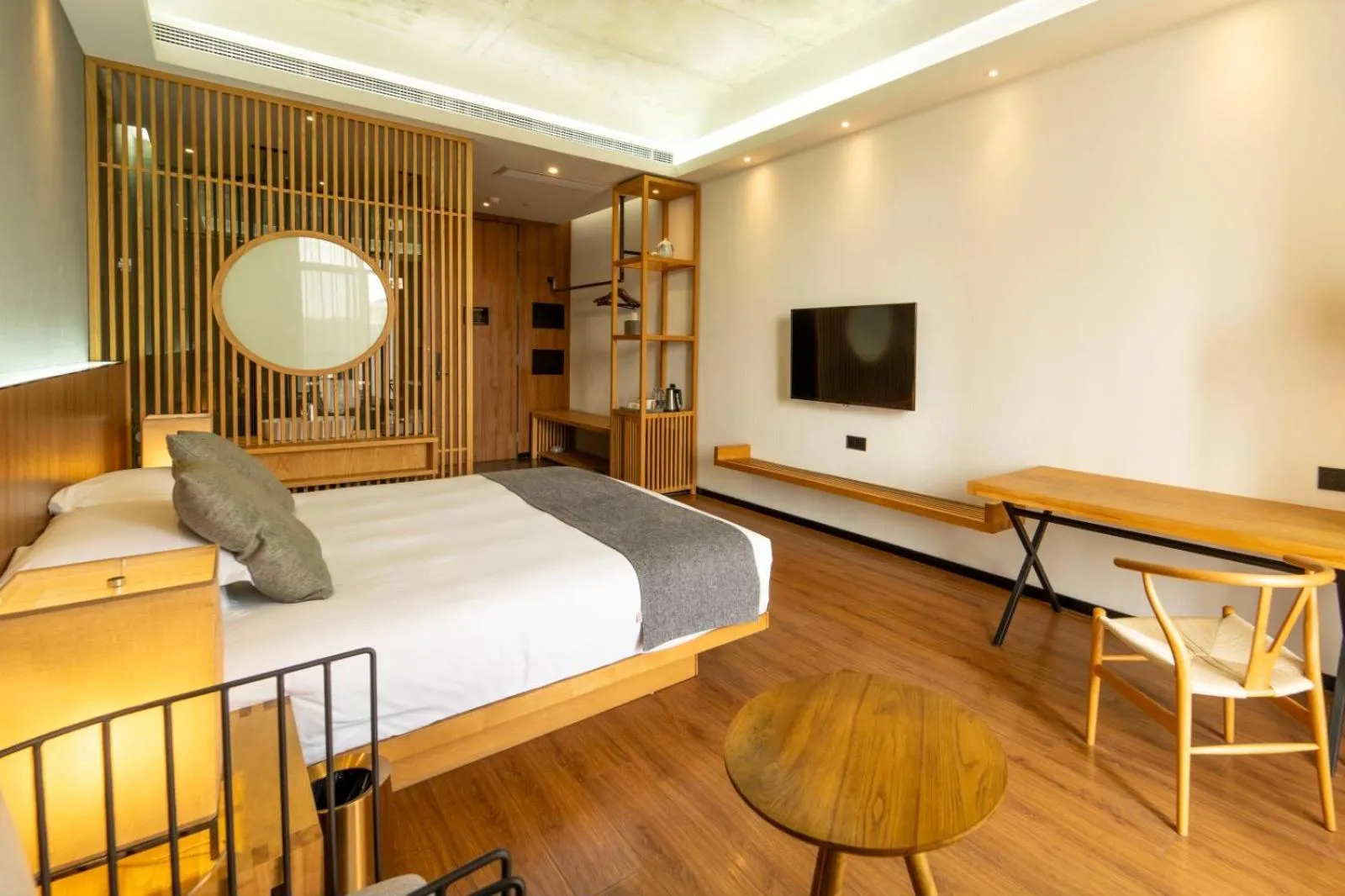 Bed in Lin Yin Art Hotel Shanghai（Pudong airport）