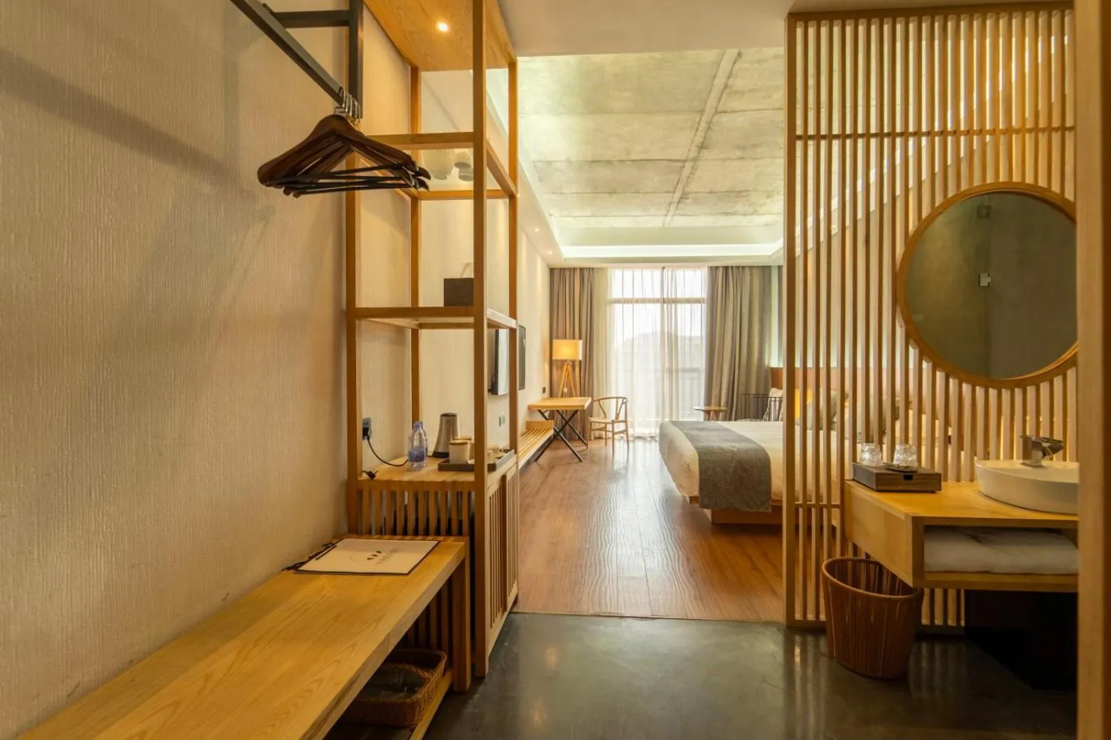 Bed in Lin Yin Art Hotel Shanghai（Pudong airport）