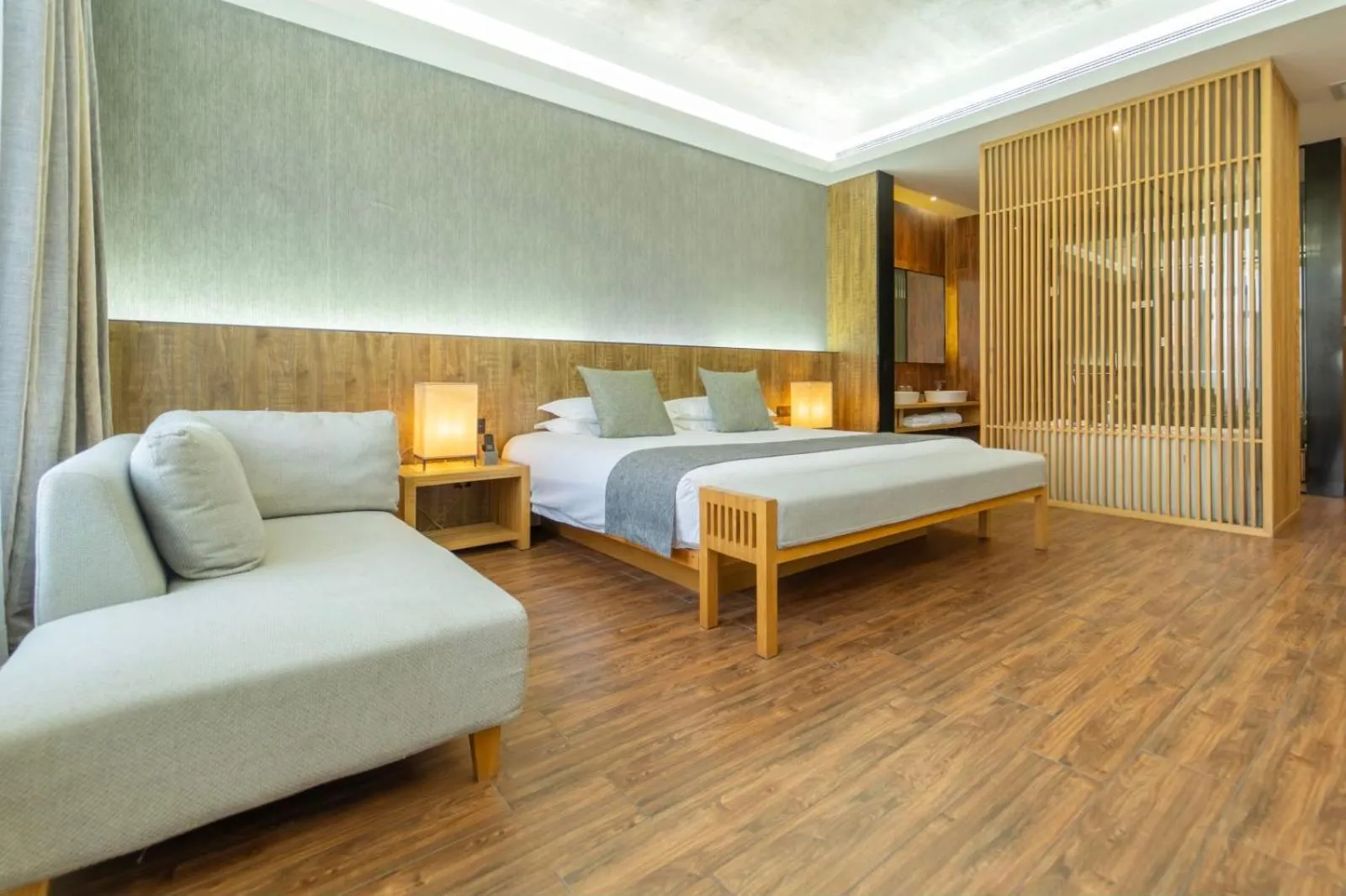 Bed in Lin Yin Art Hotel Shanghai（Pudong airport）