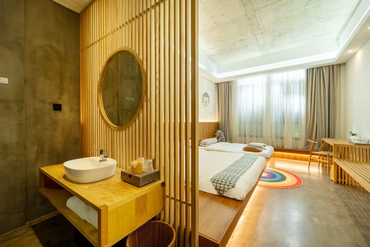 Bed in Lin Yin Art Hotel Shanghai（Pudong airport）