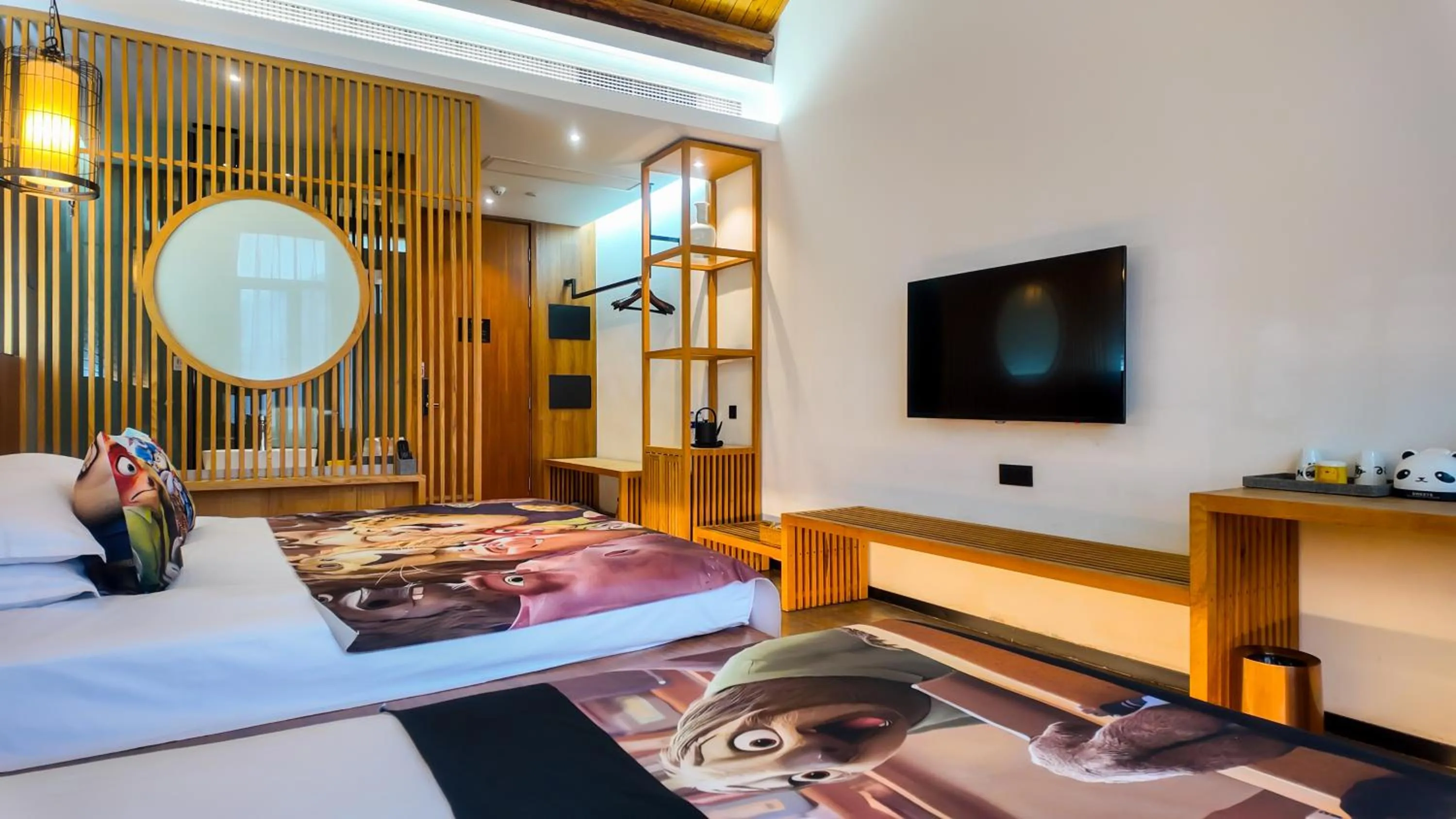 Bed in Lin Yin Art Hotel Shanghai（Pudong airport）