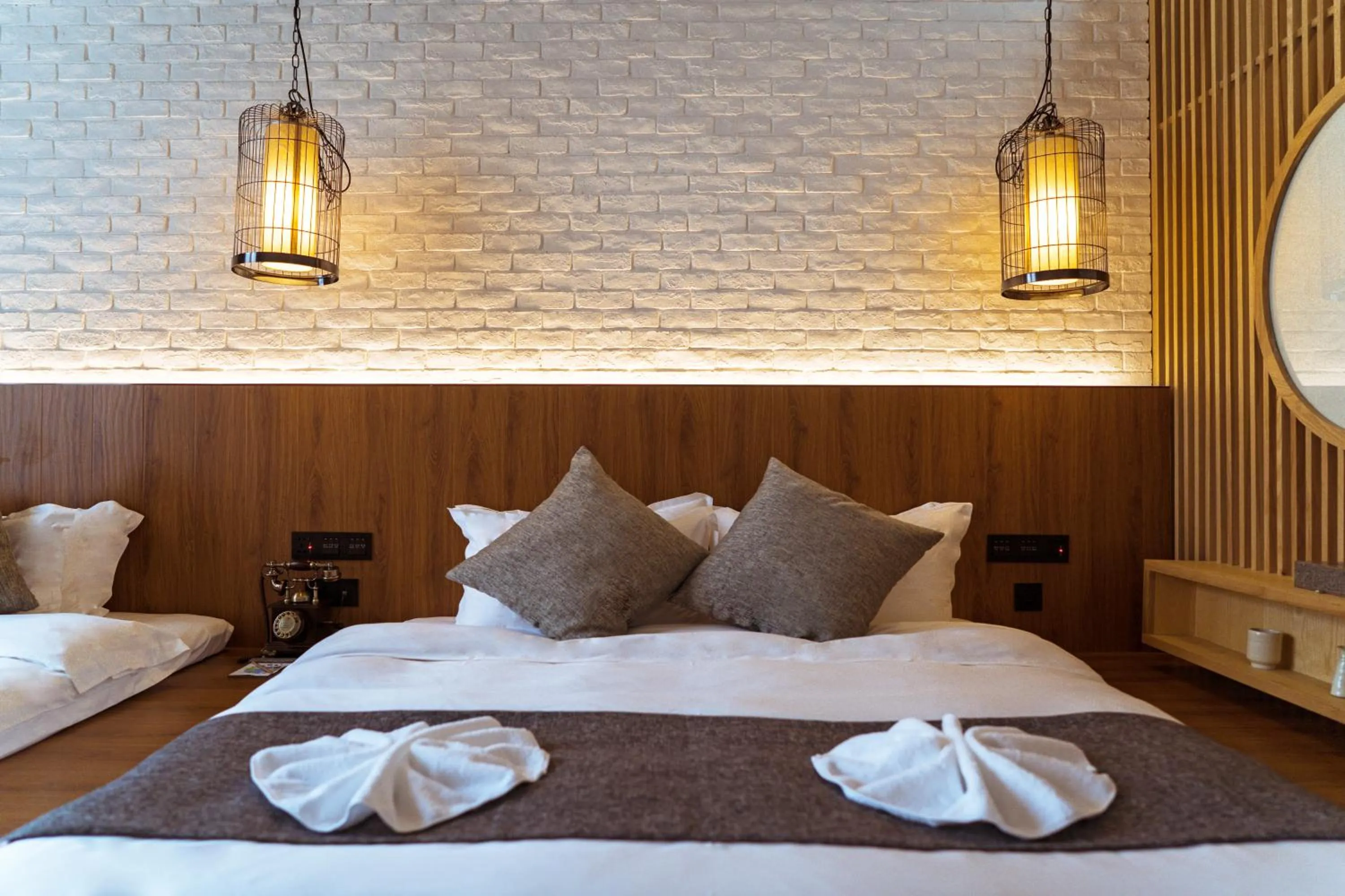 Bed in Lin Yin Art Hotel Shanghai（Pudong airport）