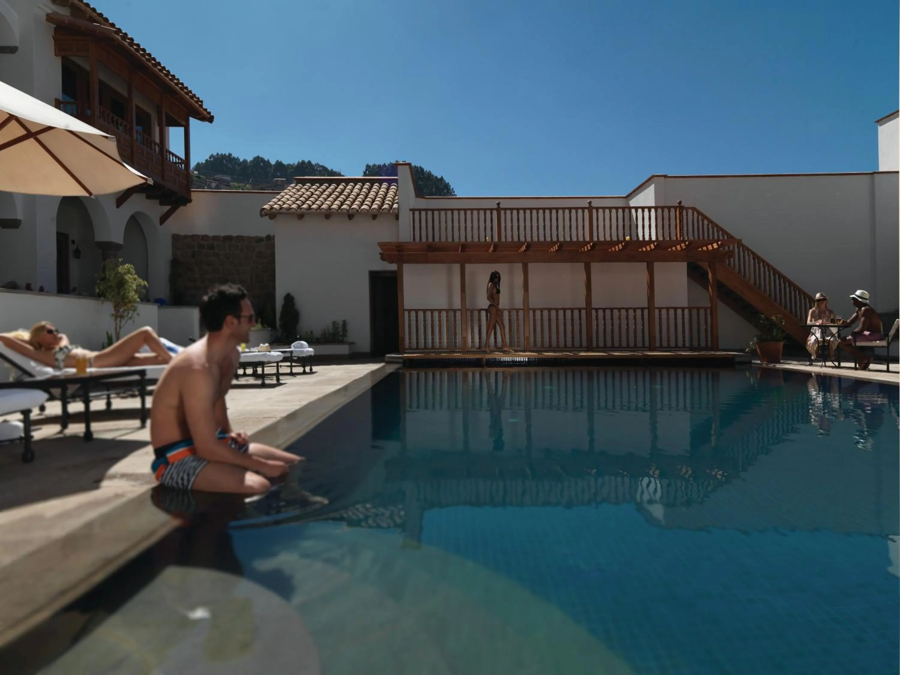 Swimming pool in Palacio Nazarenas, A Belmond Hotel, Cusco