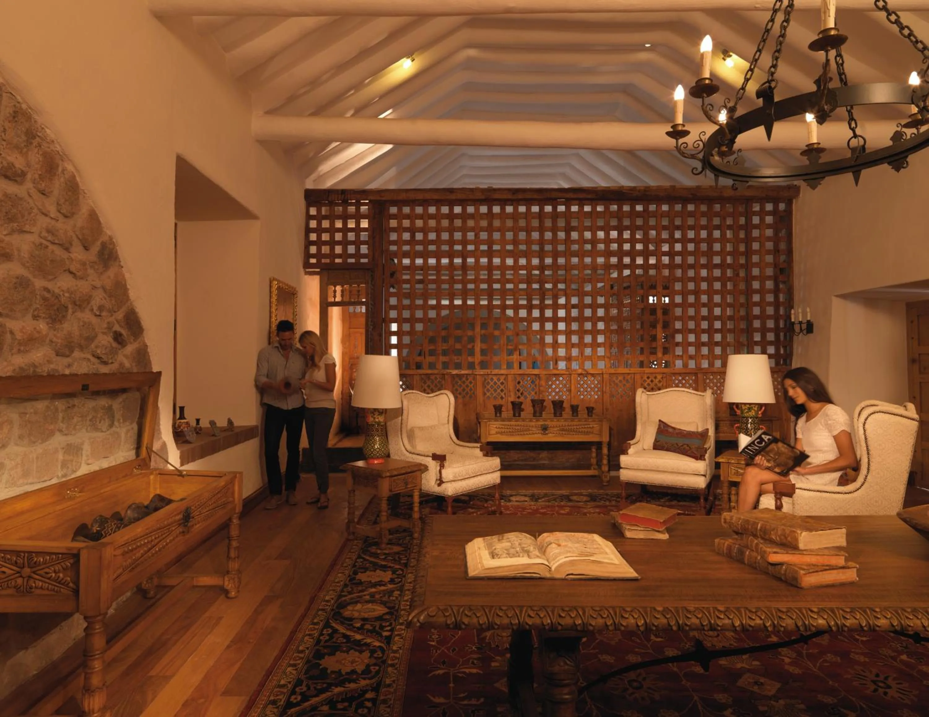 Library in Palacio Nazarenas, A Belmond Hotel, Cusco