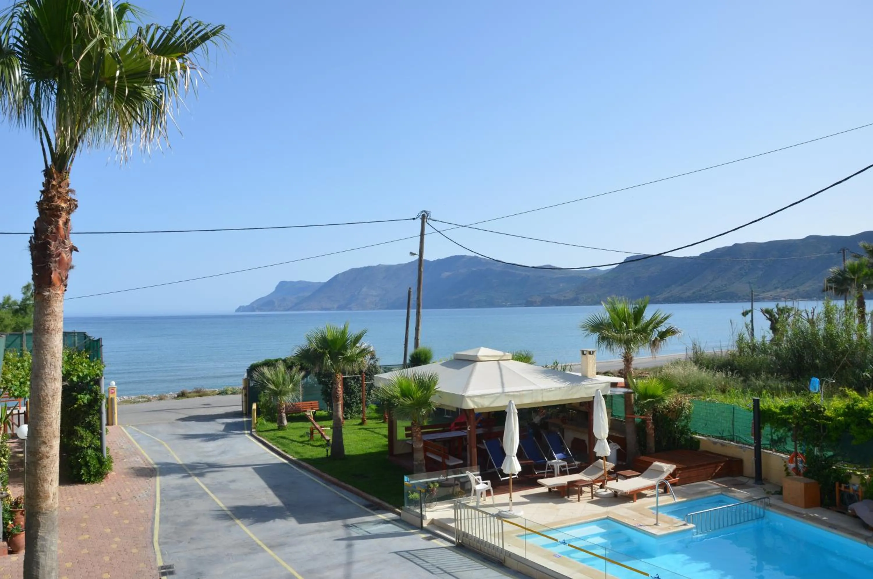 Garden view in Thalassa Apartments