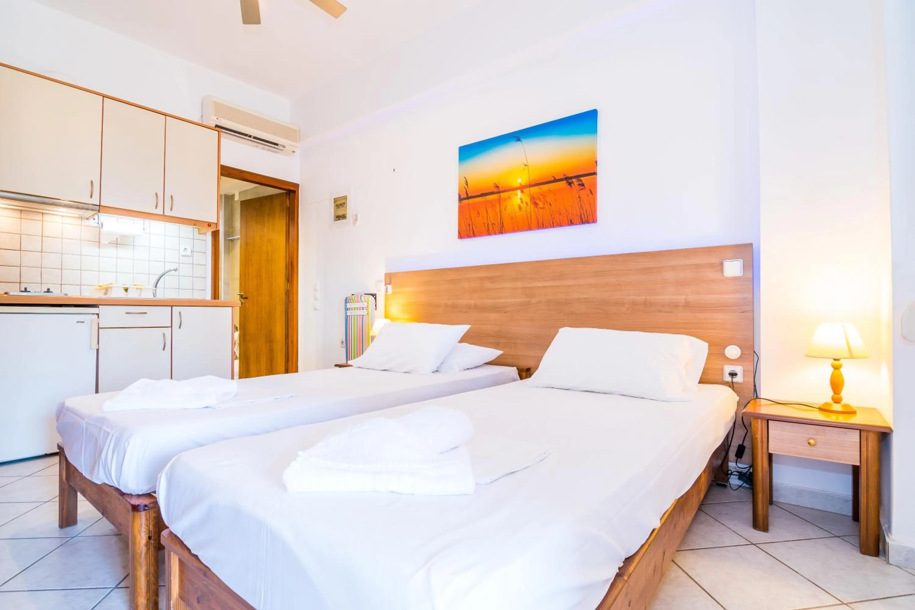 Bed in Thalassa Apartments
