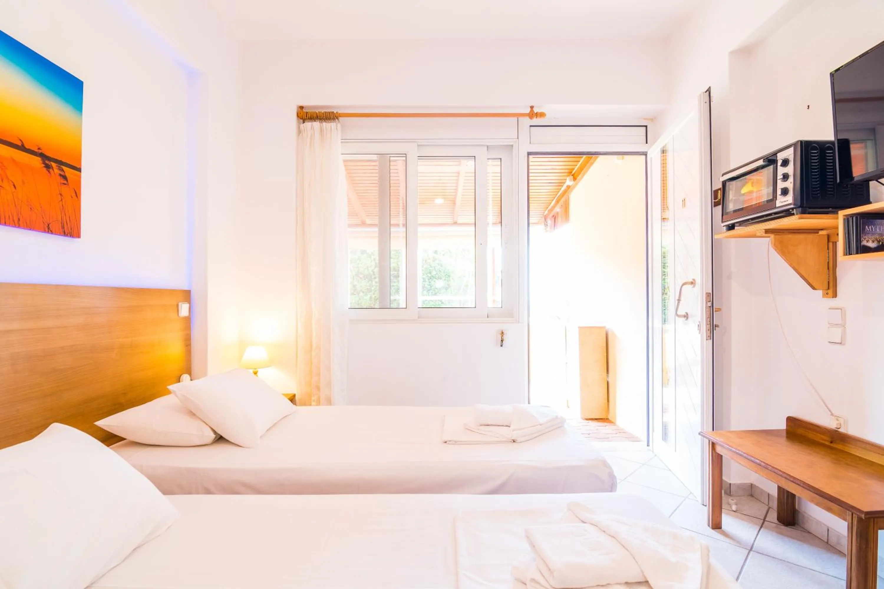 Bed in Thalassa Apartments