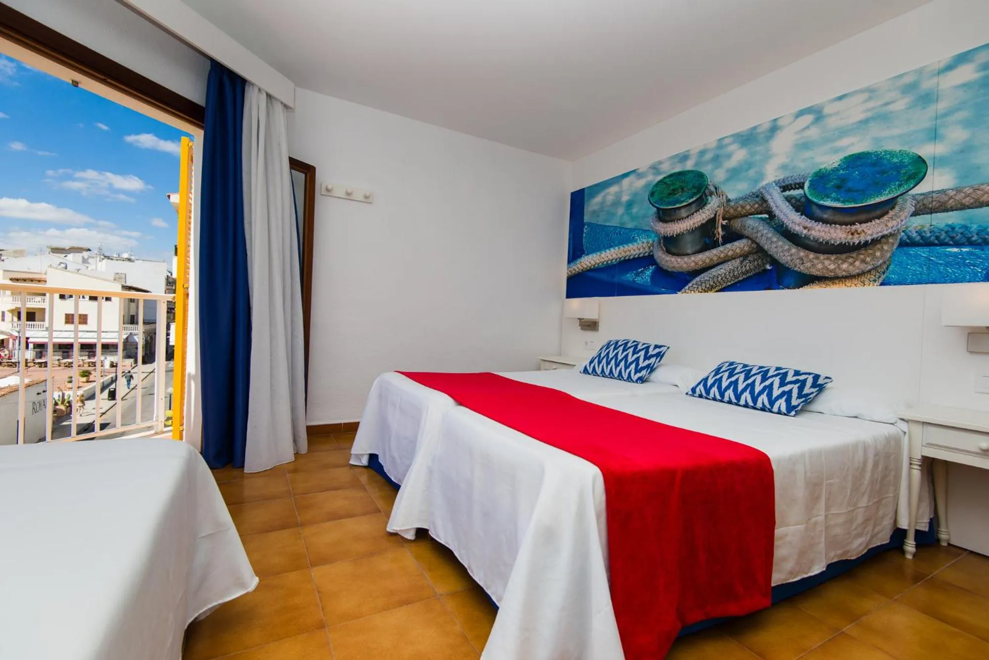 Bed in Hostal Cala Ratjada