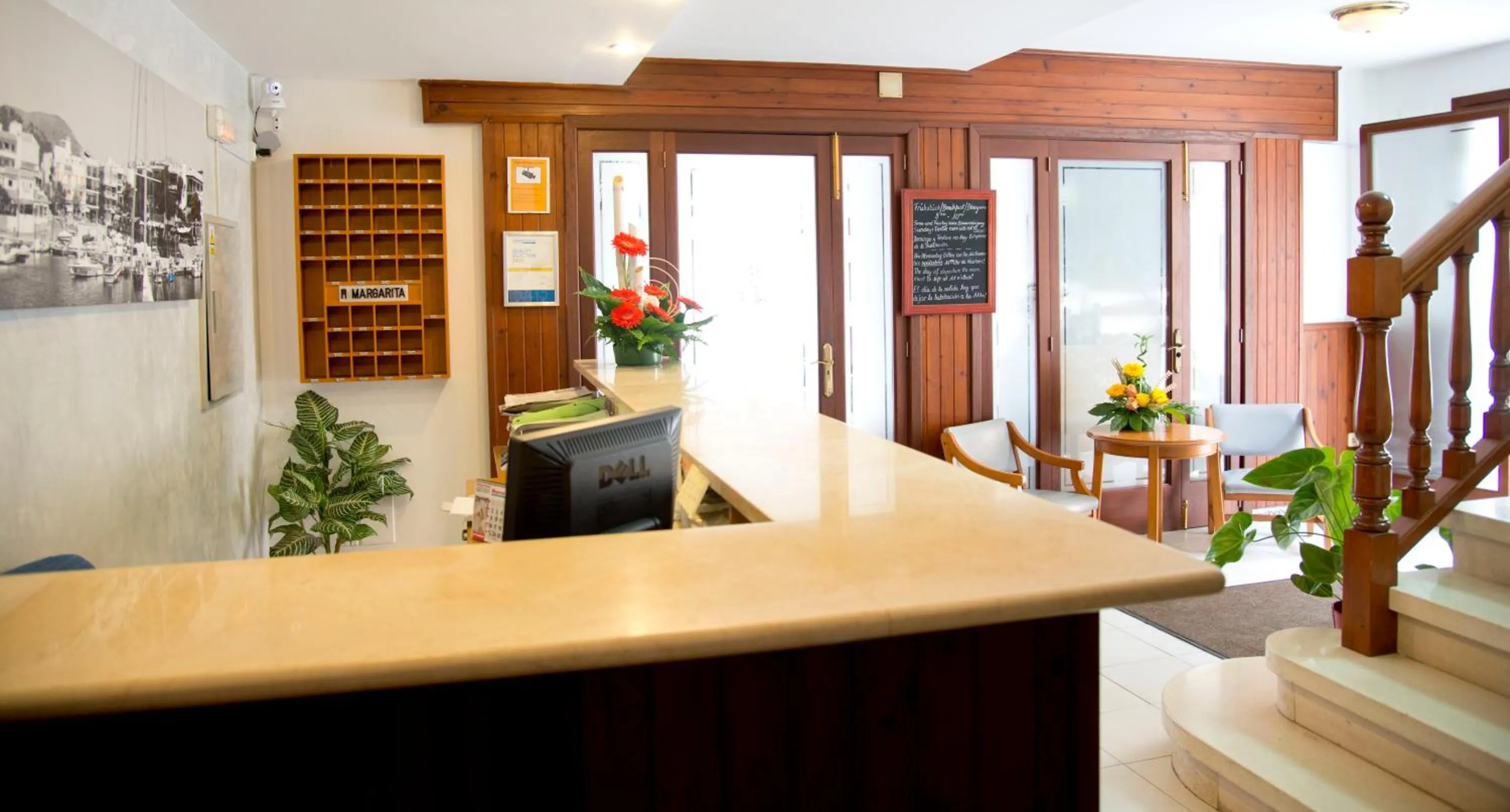 Lobby or reception in Hostal Cala Ratjada