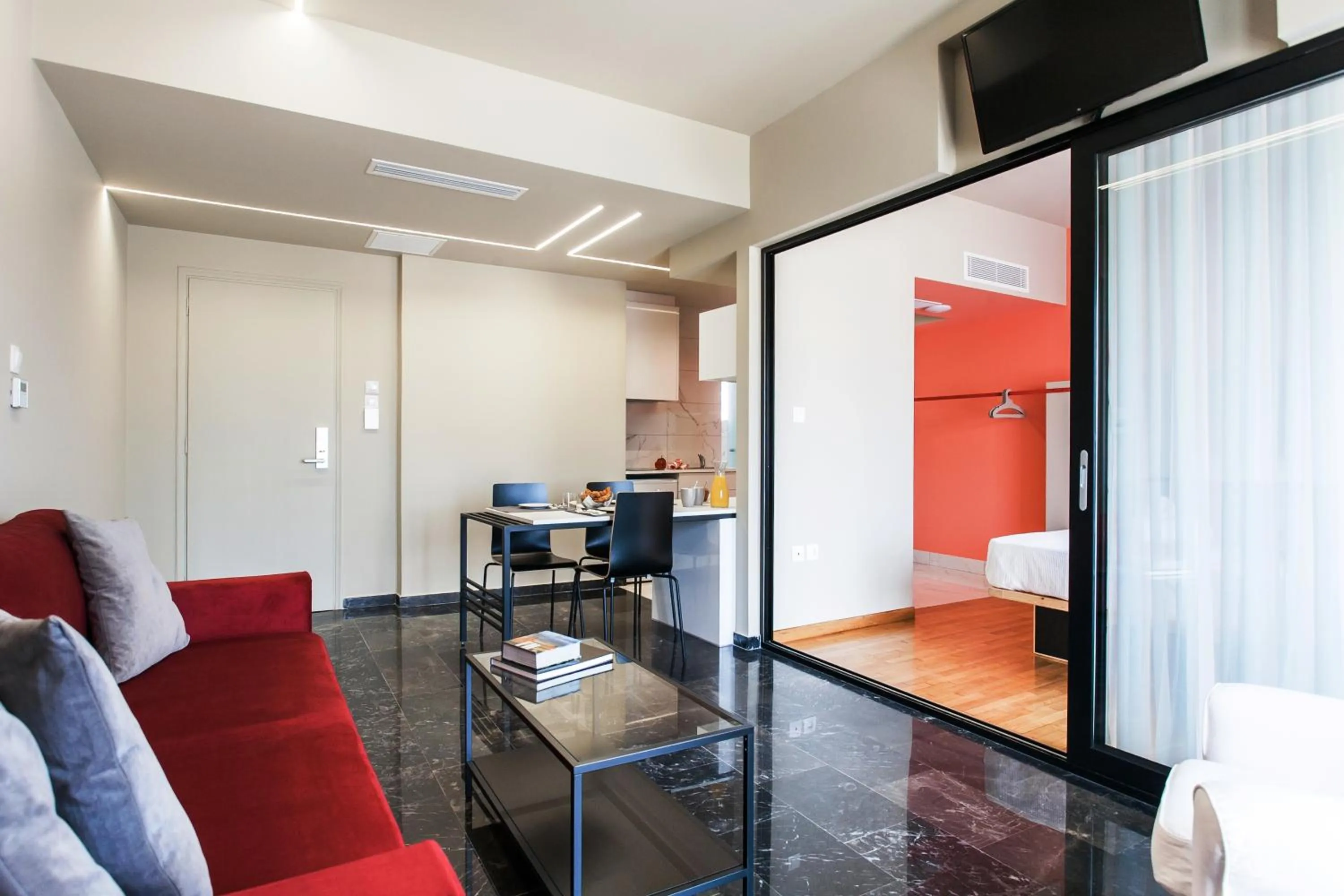 Living room in Greece U Around Athens Thissio Suites