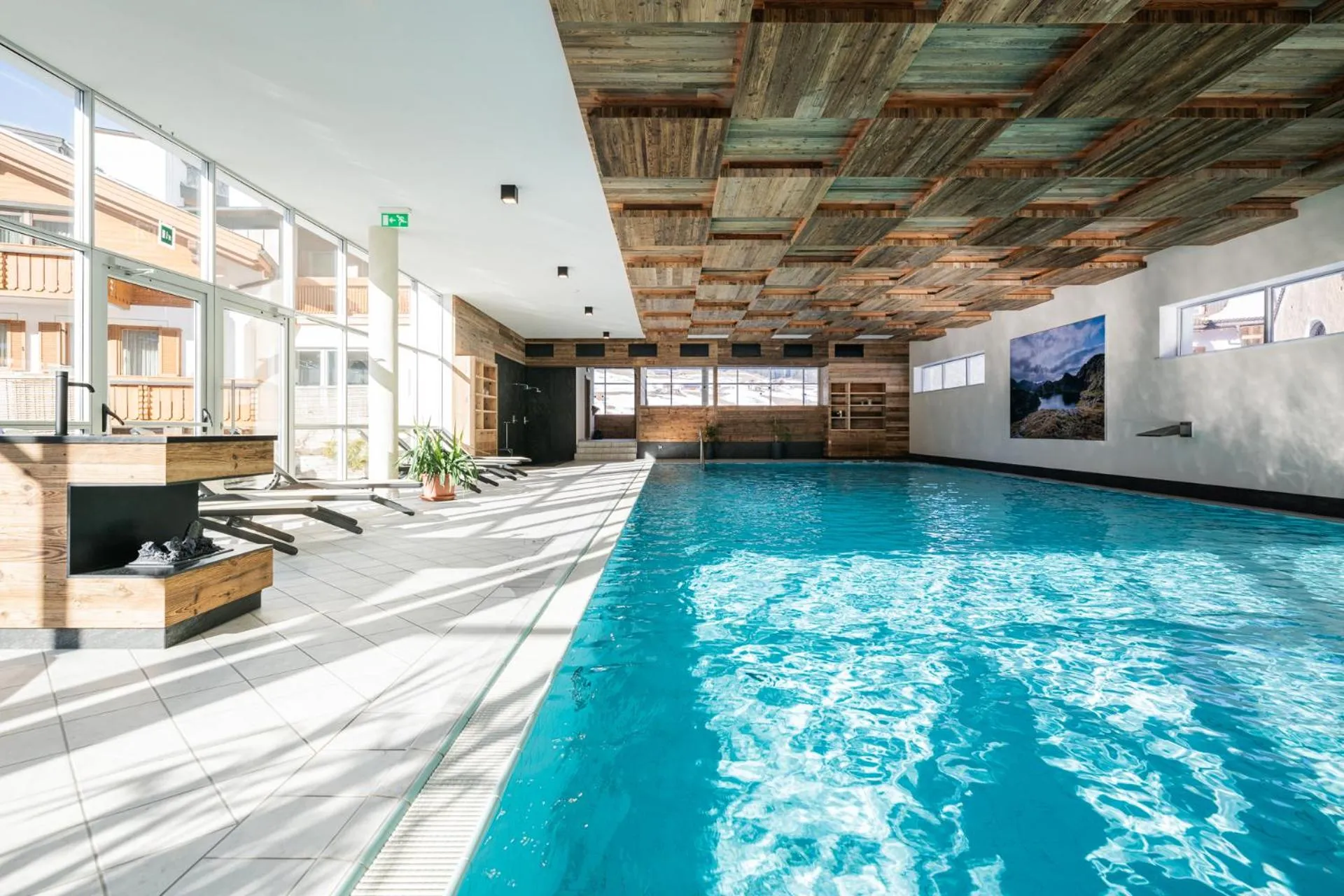 Swimming pool in Alpine Nature Hotel Stoll