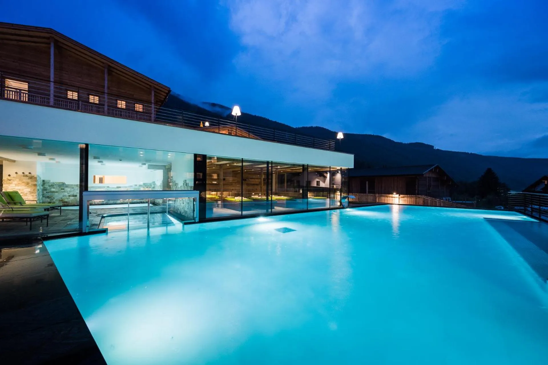 Swimming pool in Alpine Nature Hotel Stoll