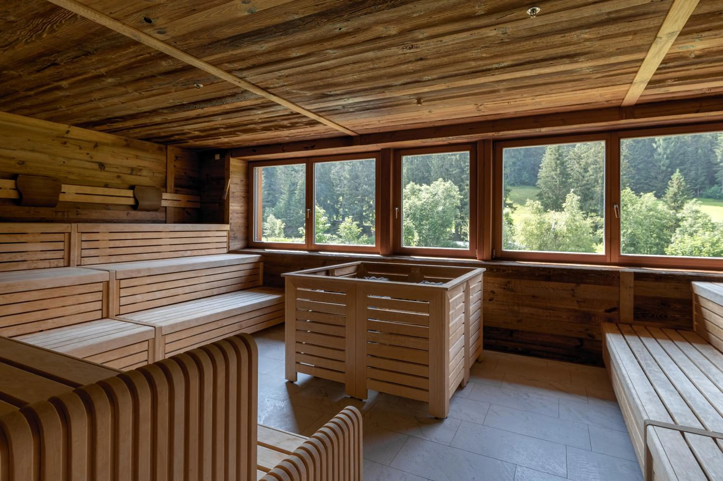 Sauna in Alpine Nature Hotel Stoll