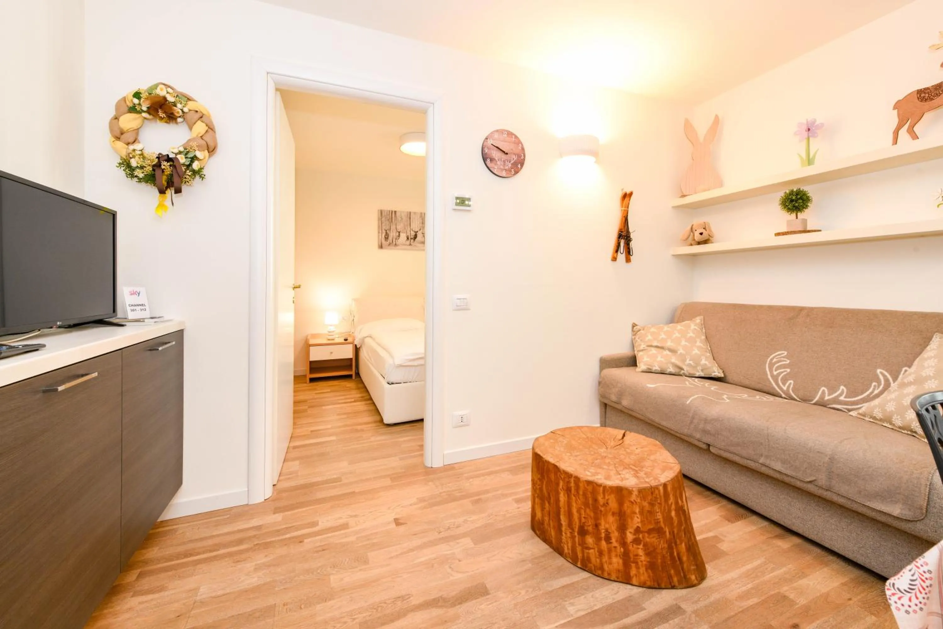 Living room in Residence Rta La Rosa delle Dolomiti