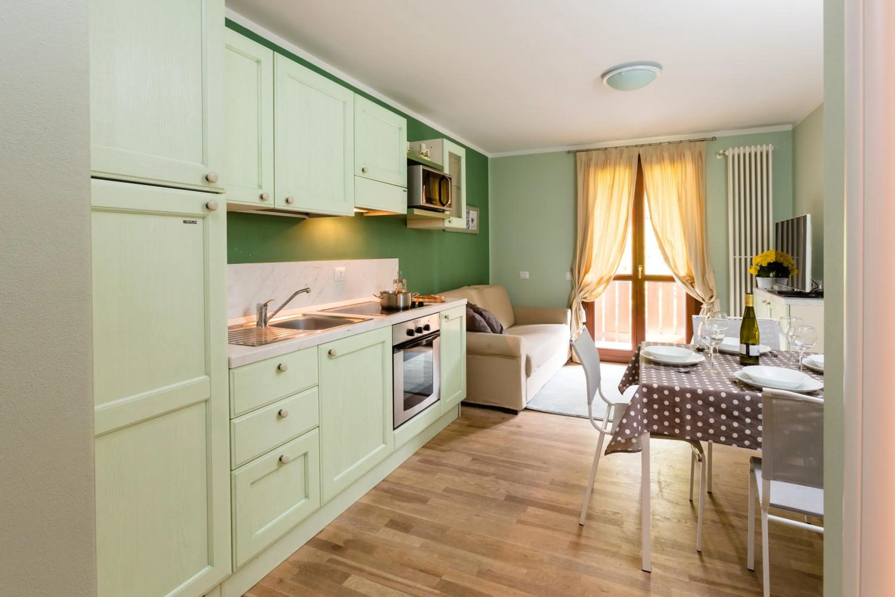 Dining area in Residence Rta La Rosa delle Dolomiti