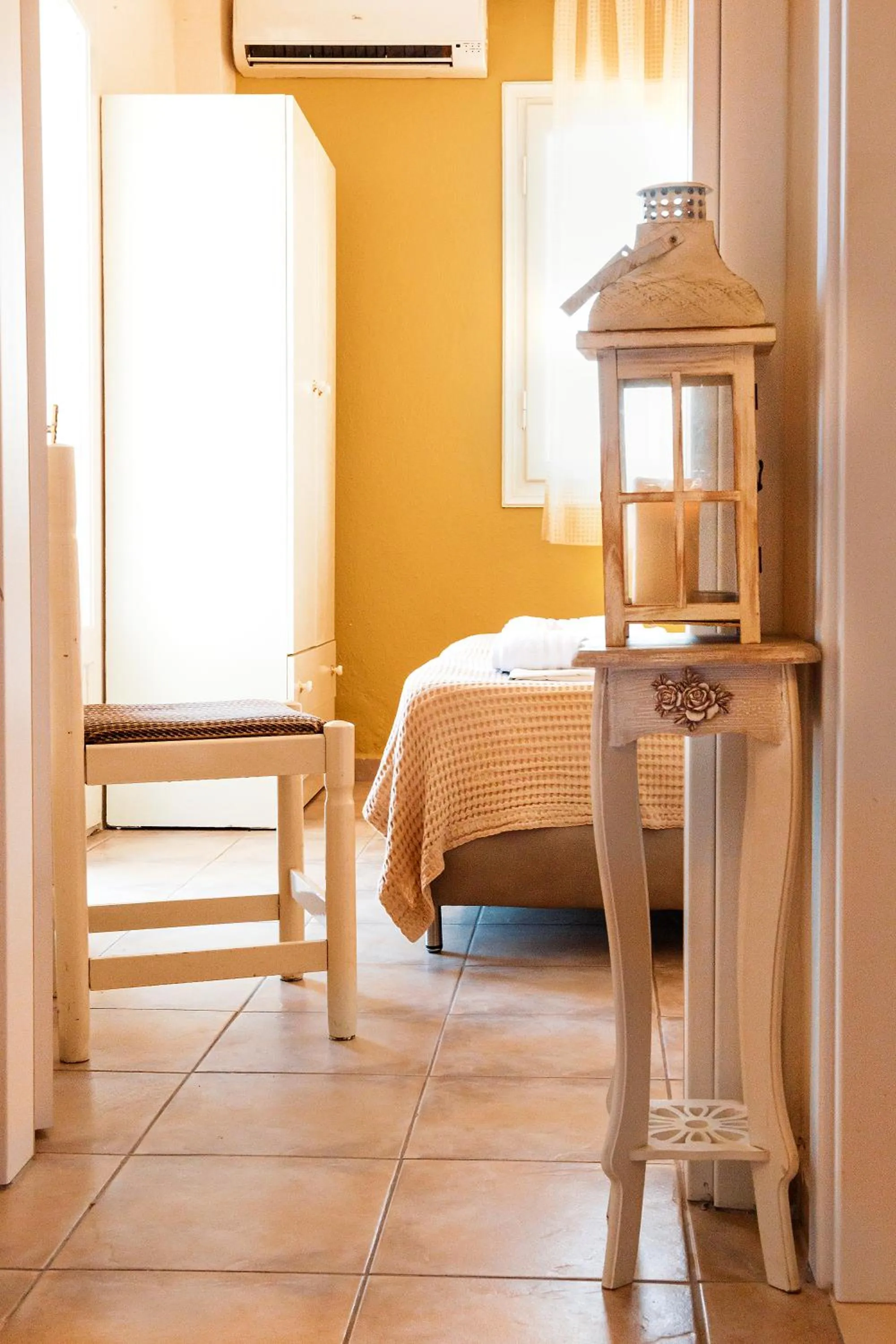 Bed in Anatoli Apartments Polichrono