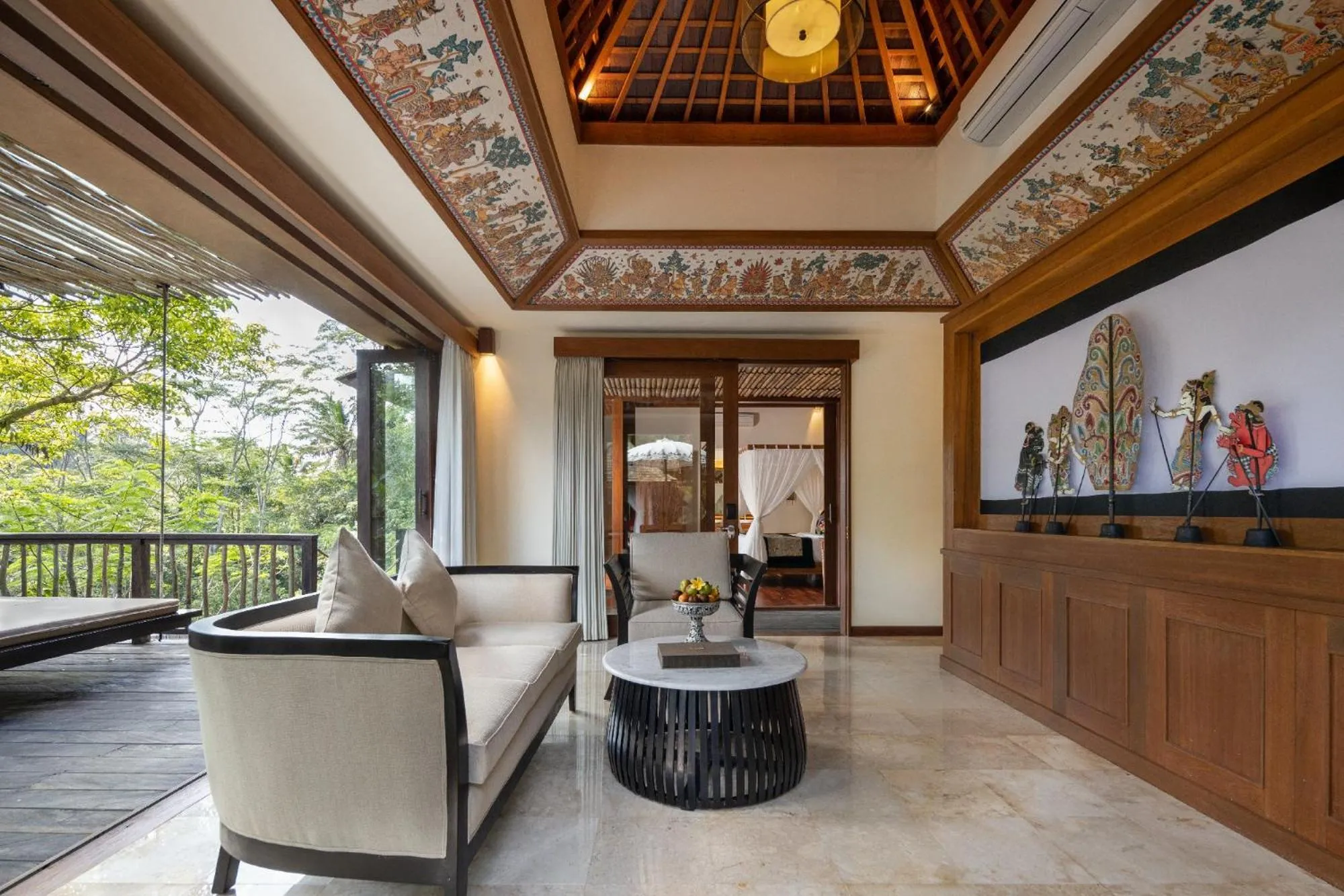 Living room in The Kayon Jungle Resort