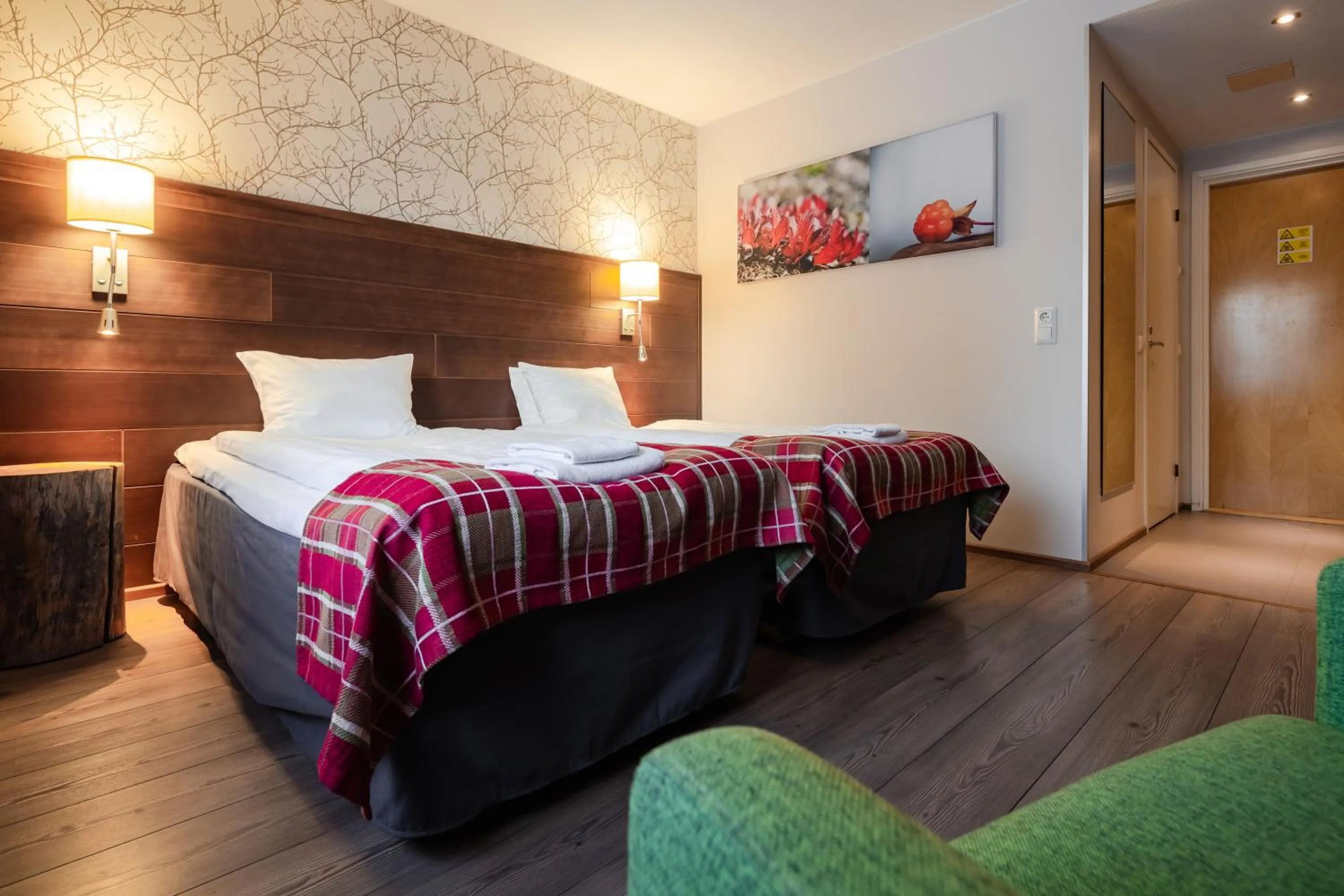 Bed in Lapland Hotels Sirkantähti