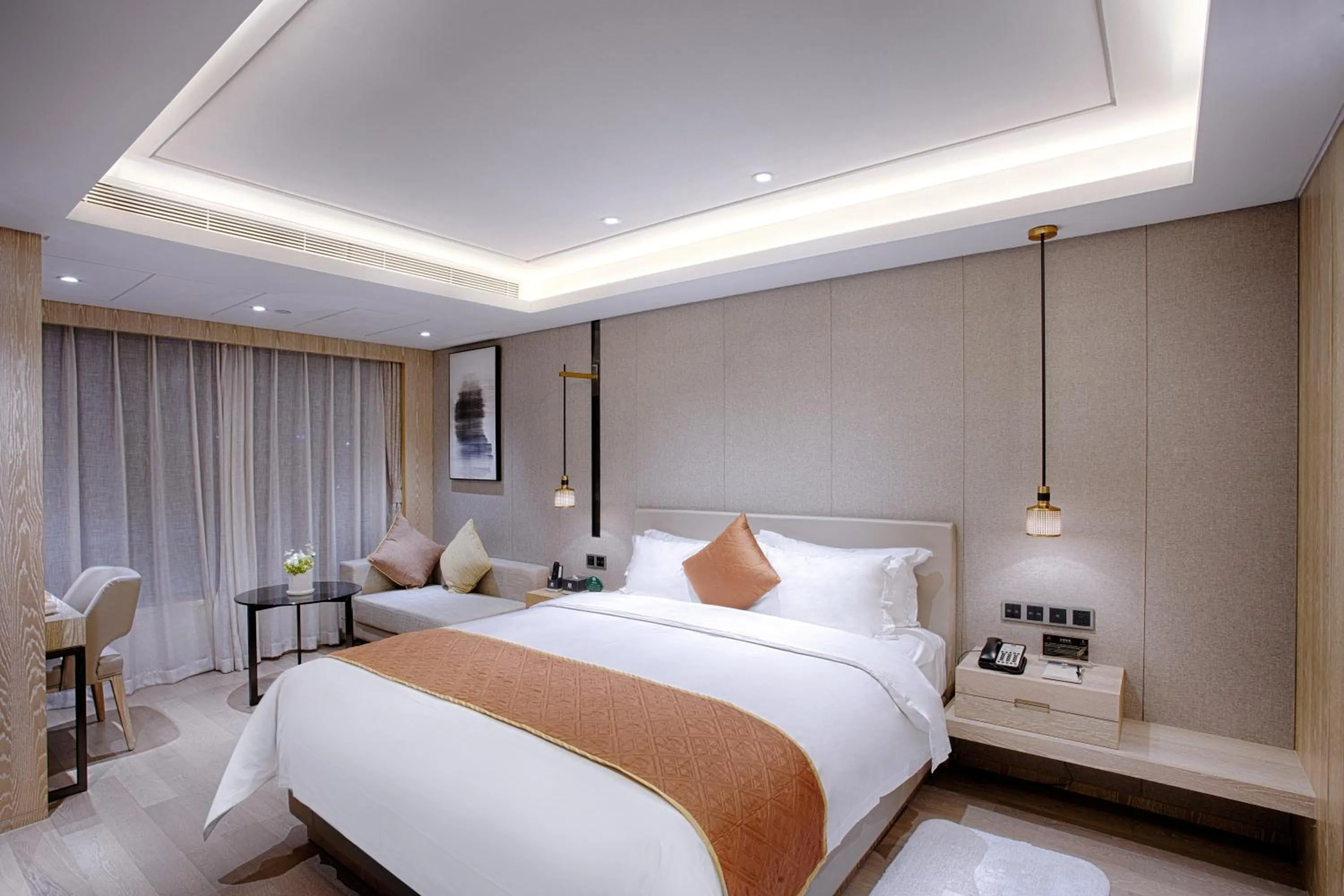 Decorative detail, Bed in Shenzhen FY Hotel