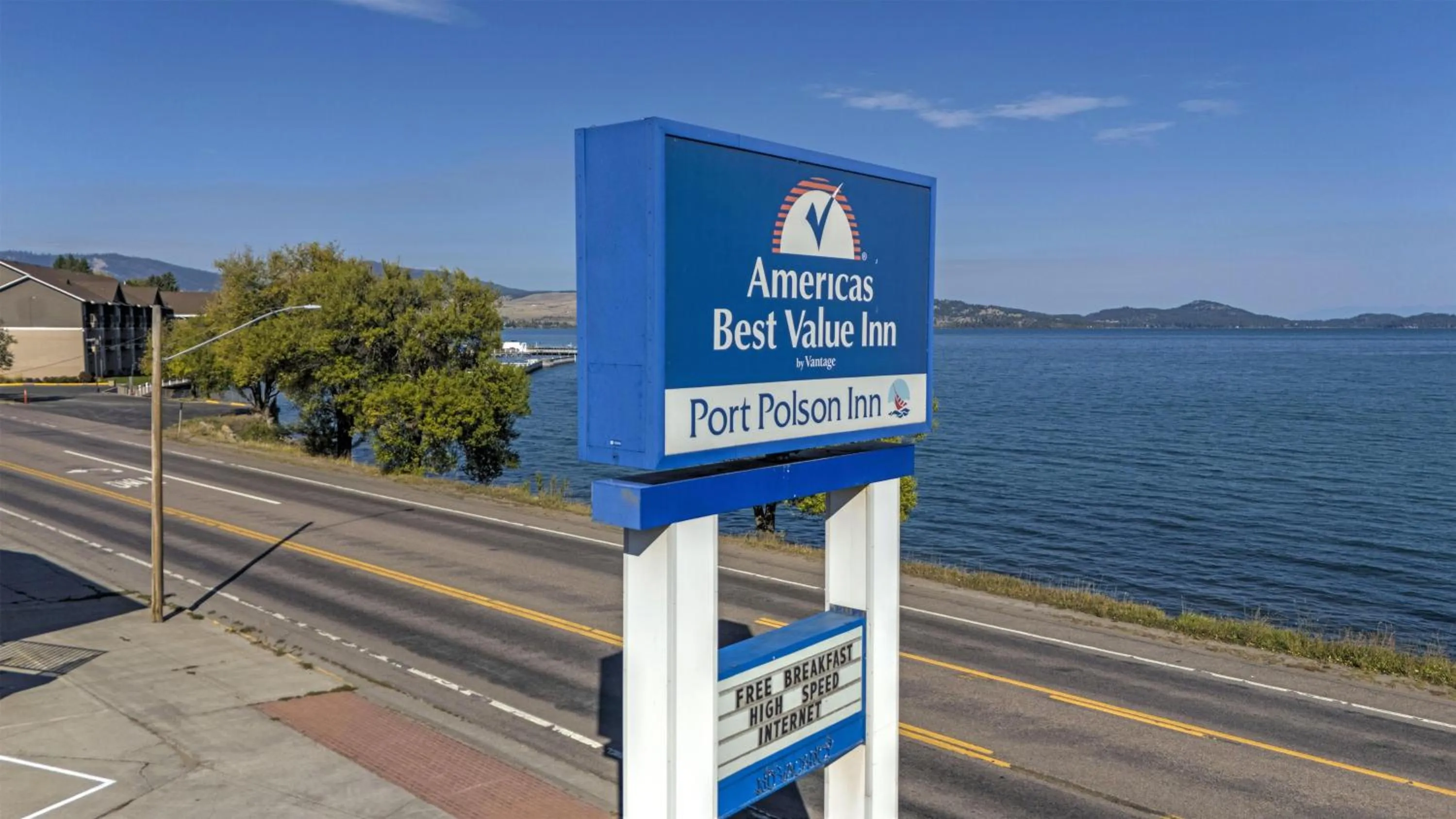 Property building in Americas Best Value Inn Polson