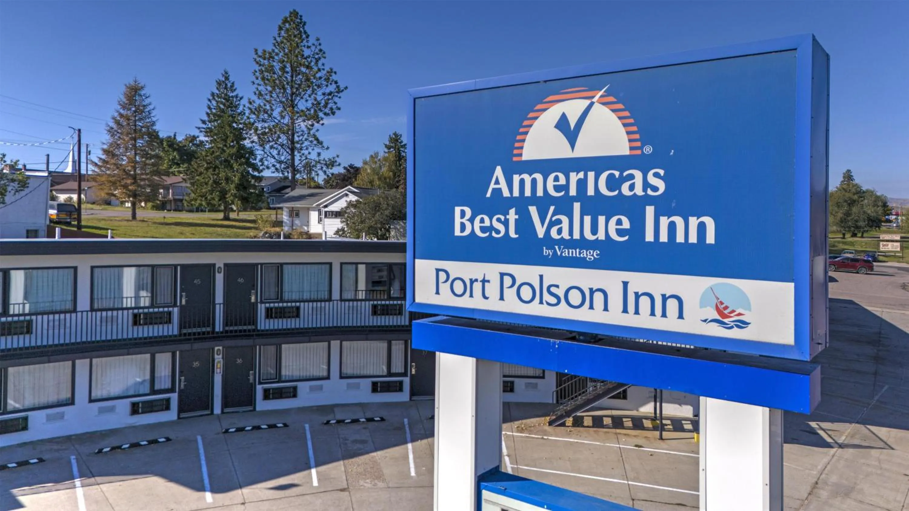 Property building in Americas Best Value Inn Polson