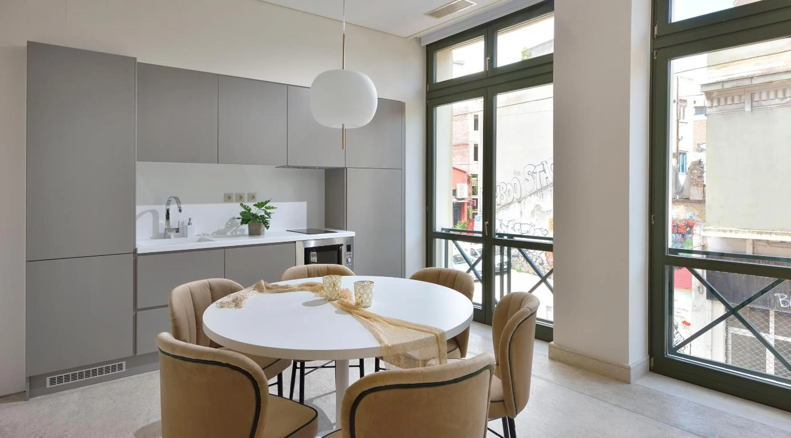 Kitchen or kitchenette in Thission Luxury Homes & SPA by K&K