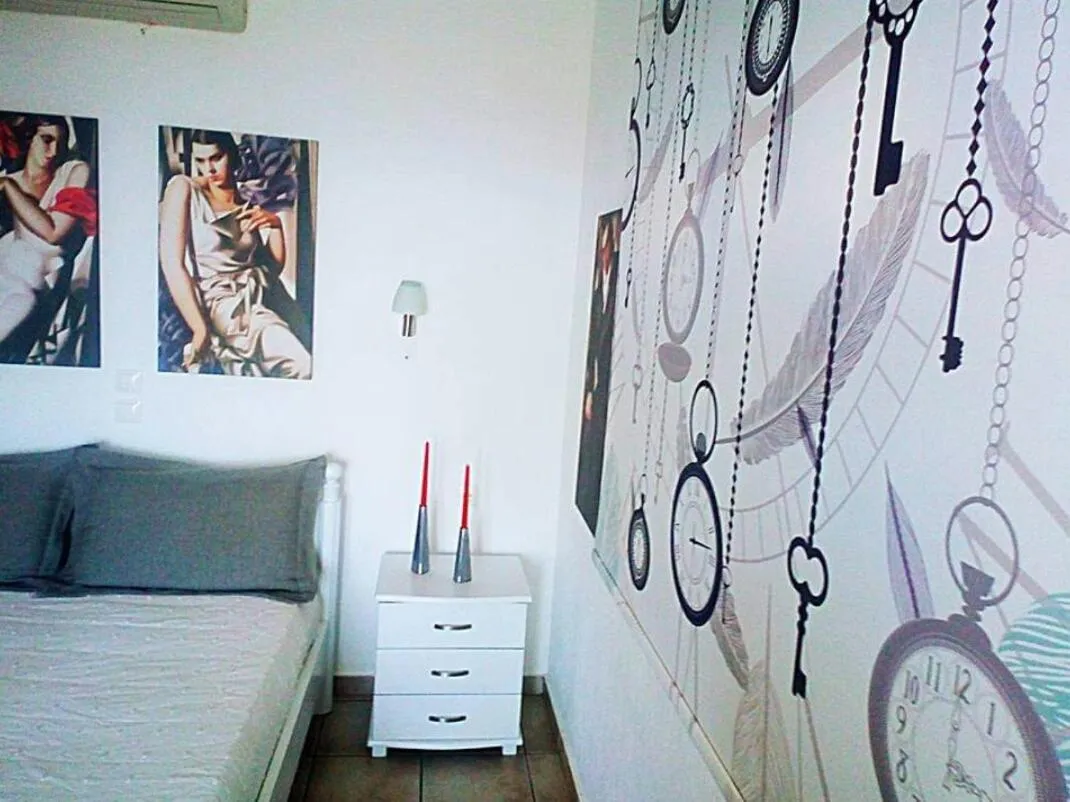 Bed in Skiathos Garden Cottages