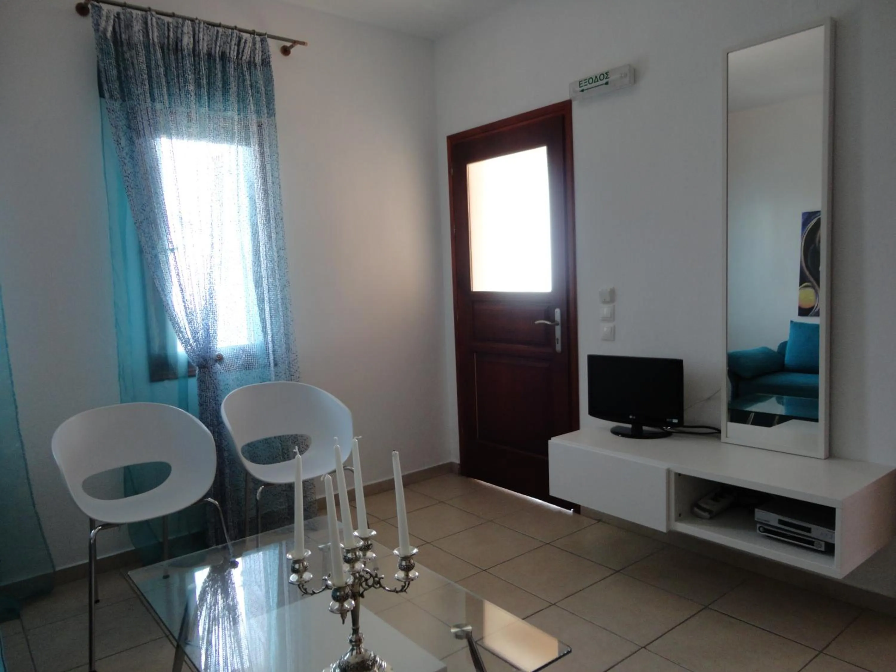 Living room in Skiathos Garden Cottages