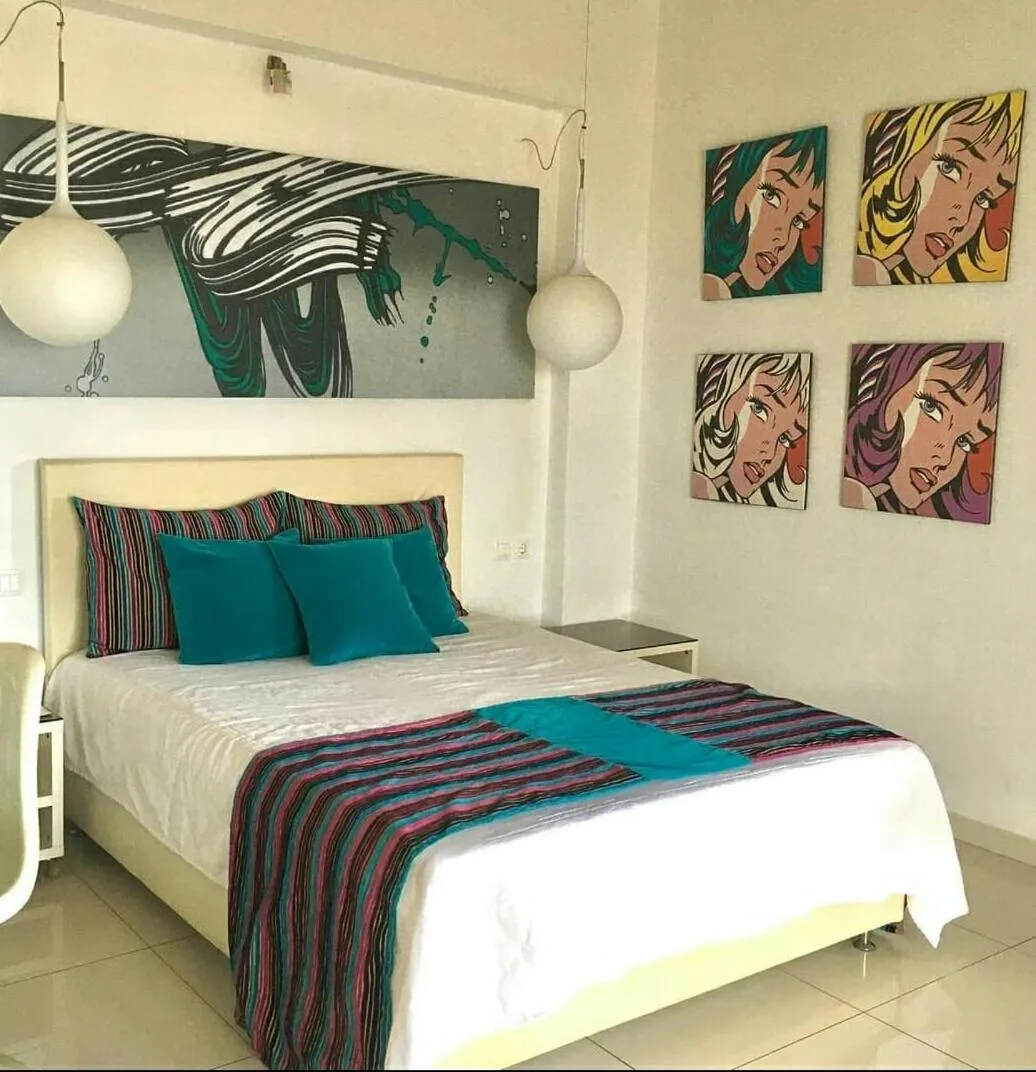 Bed in Skiathos Garden Cottages