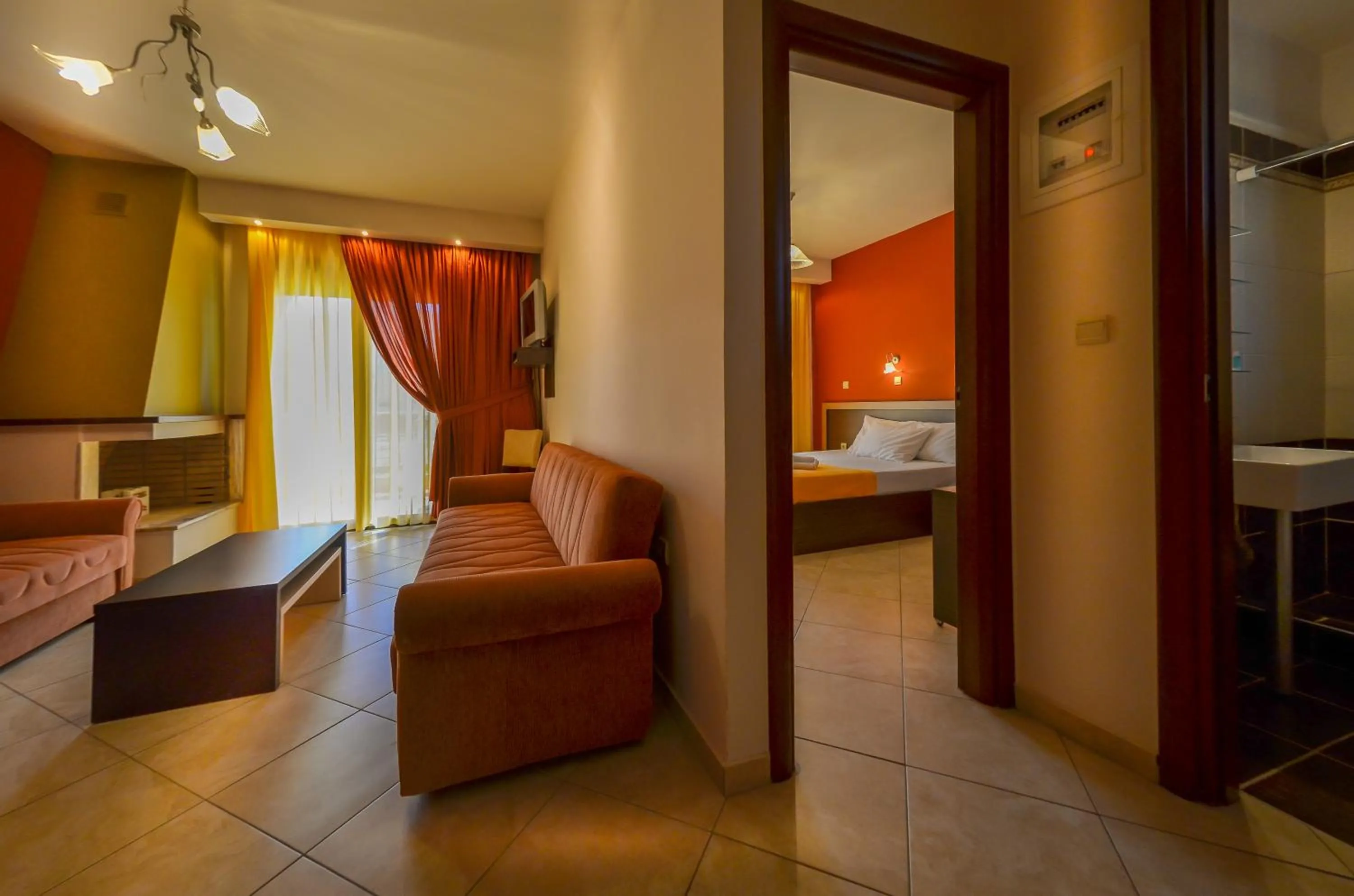 Living room, Bed in Kladis Club Holidays