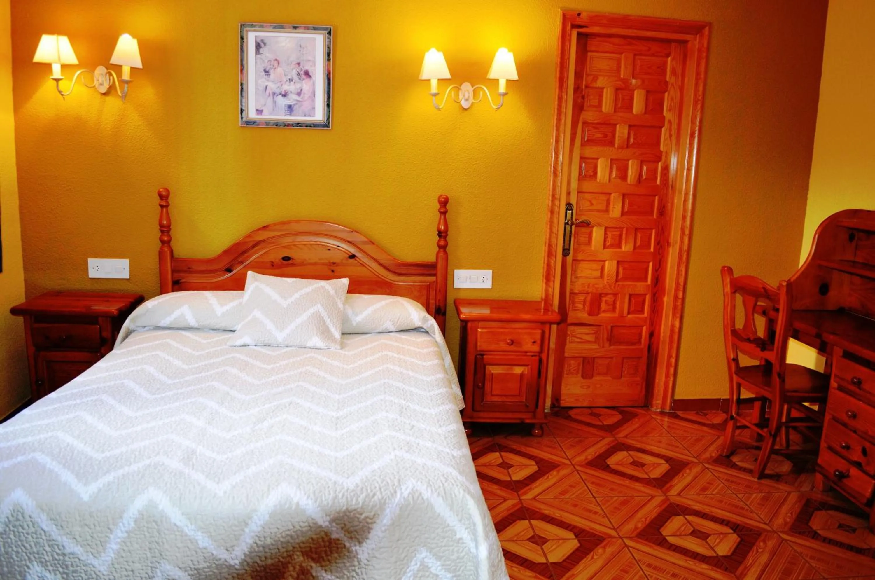 Bedroom, Bed in Hotel Suiza