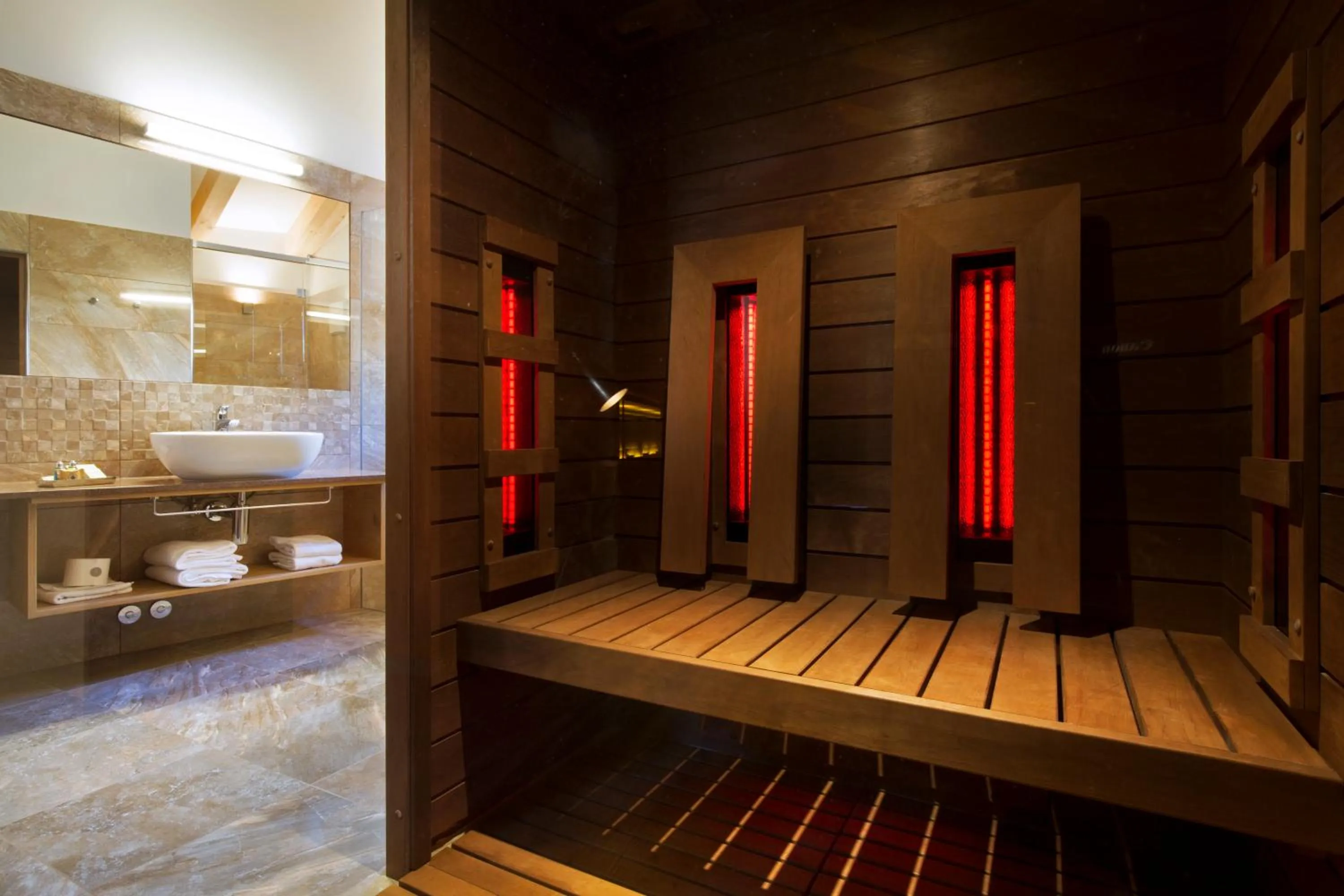 Sauna in Chalet Marcora