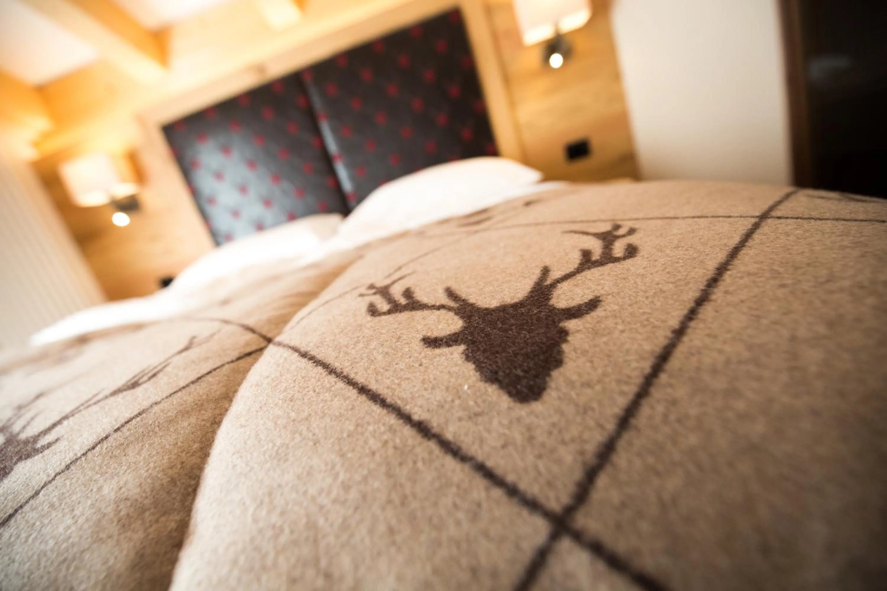 Decorative detail, Bed in Chalet Marcora