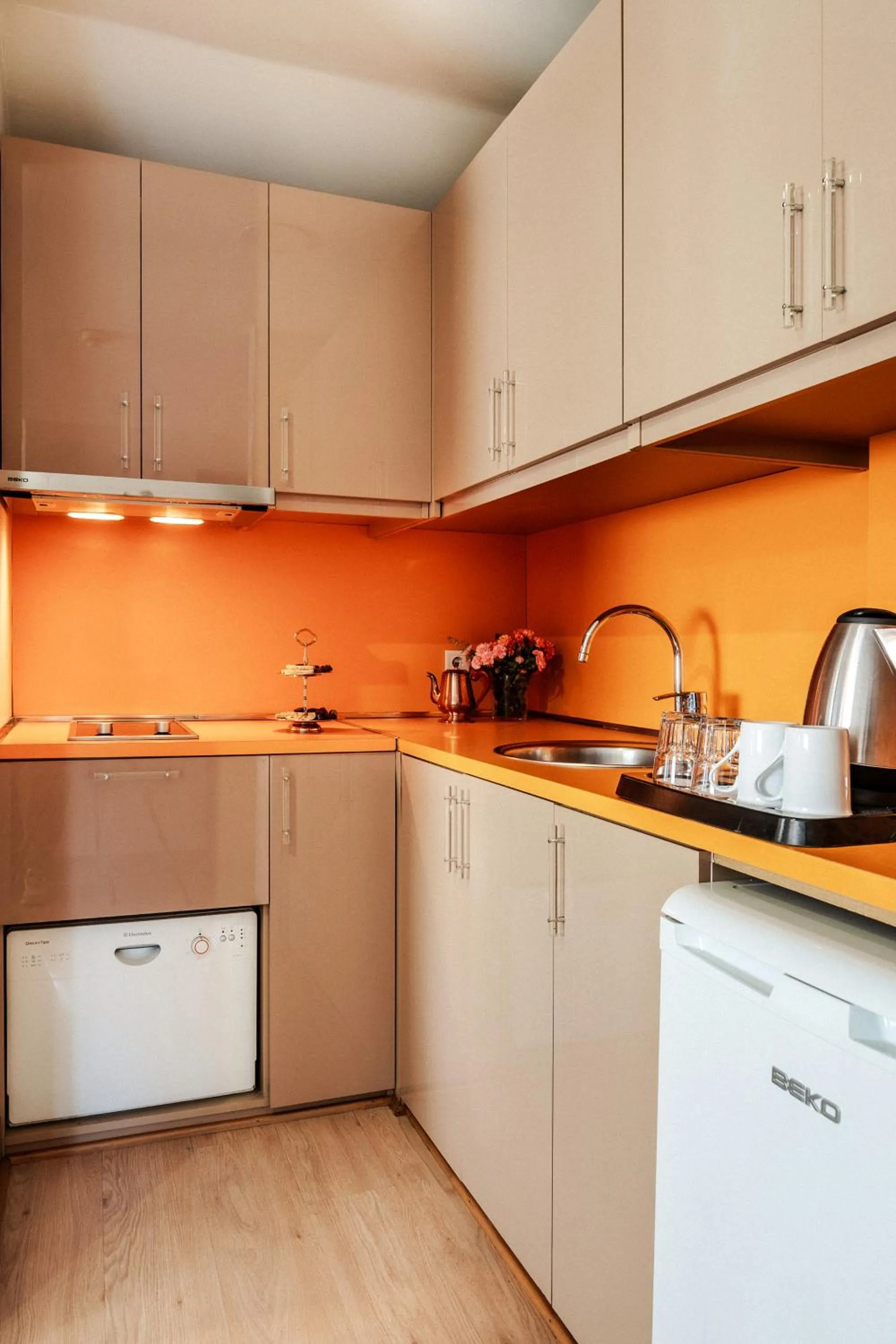 Kitchen or kitchenette in Cheya Beşiktaş Istanbul Bosphorus City Center Hotel & Suites