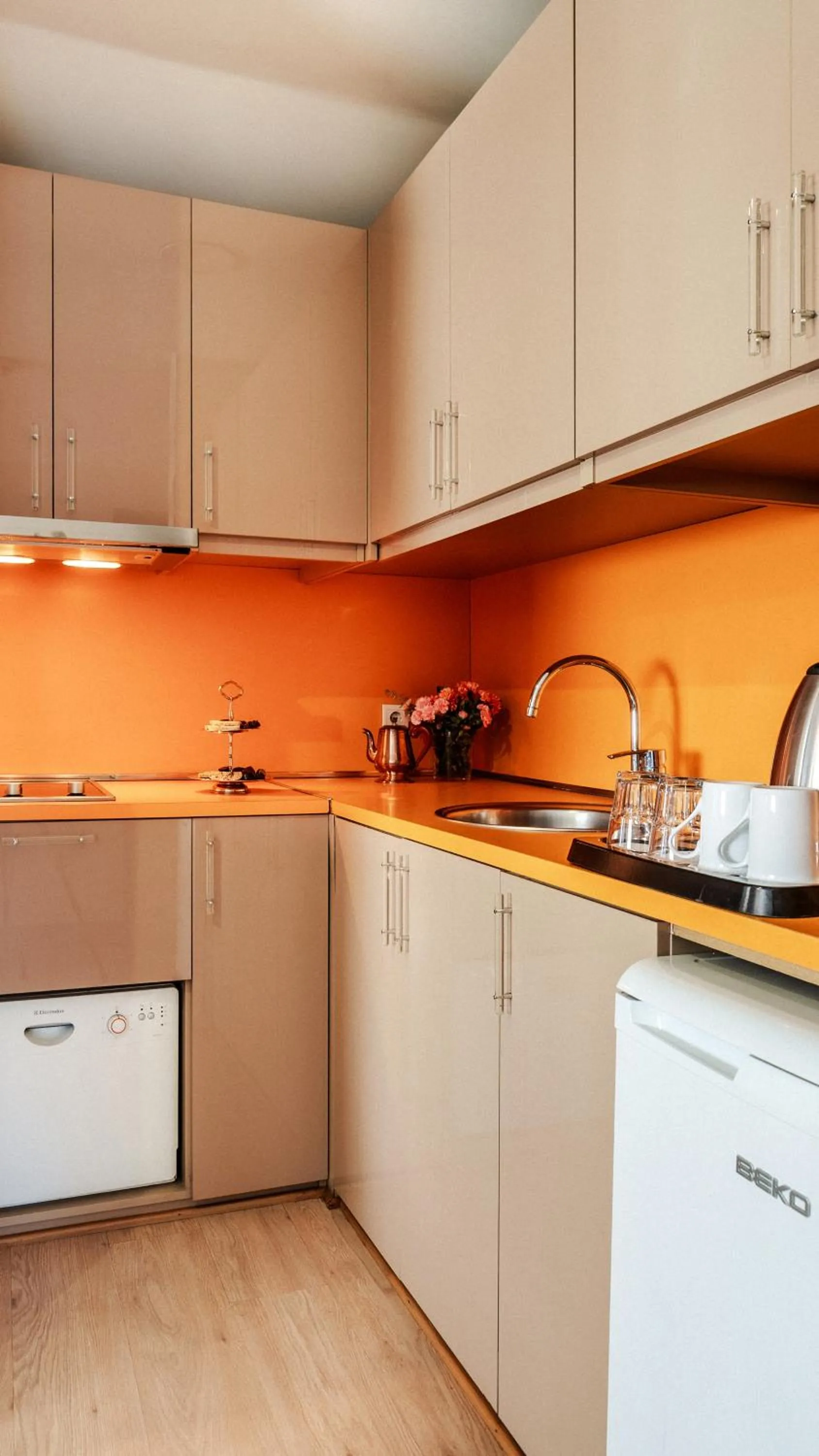 Kitchen or kitchenette in Cheya Beşiktaş Istanbul Bosphorus City Center Hotel & Suites