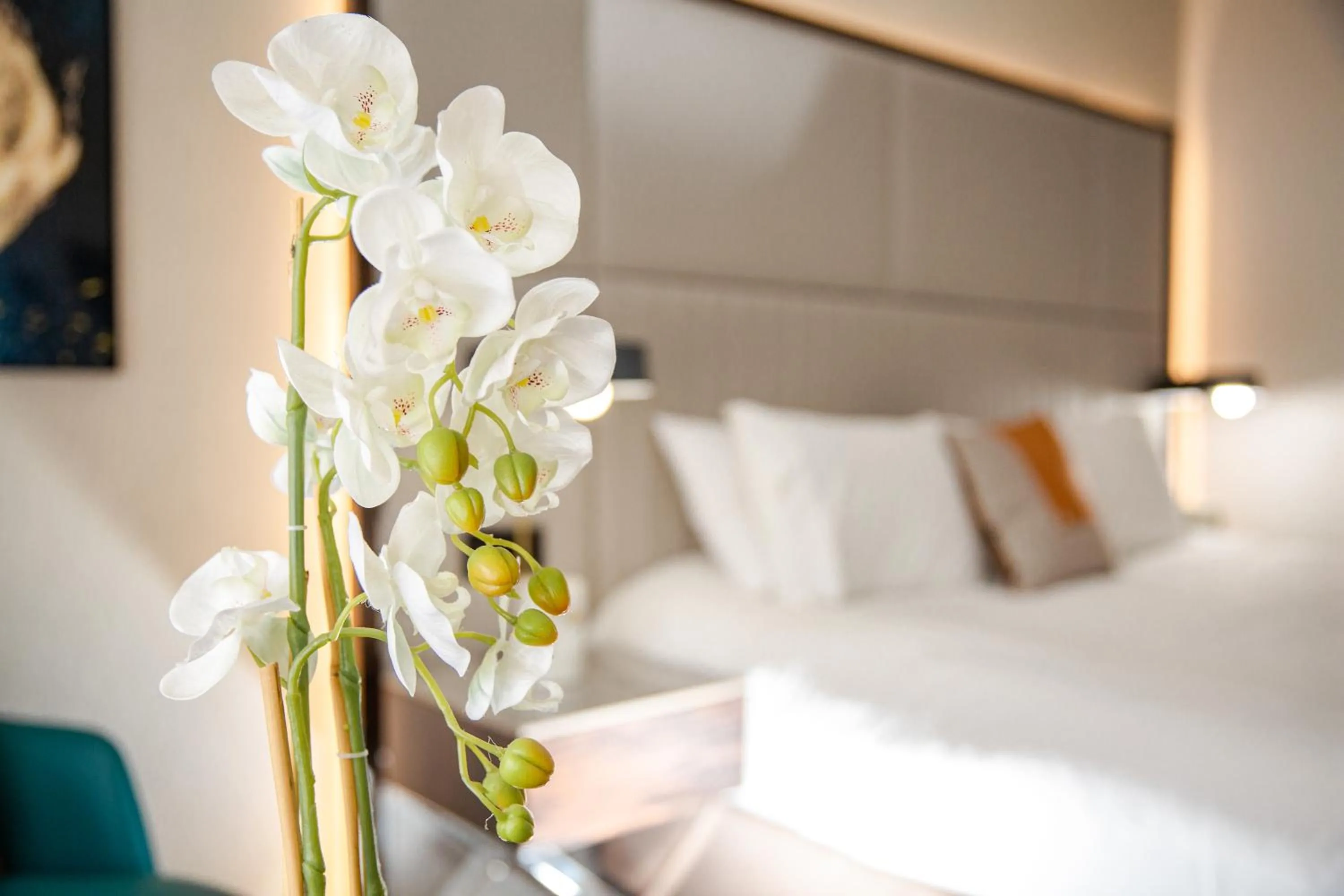 Decorative detail, Bed in Royal Pacific Hotel