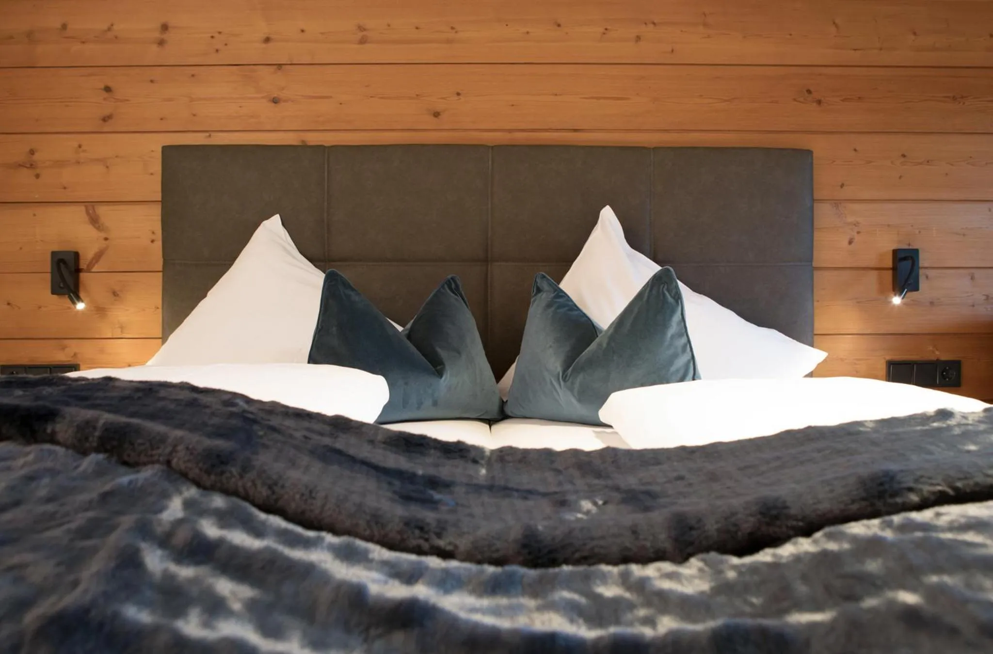 Bed in Hotel Stubai