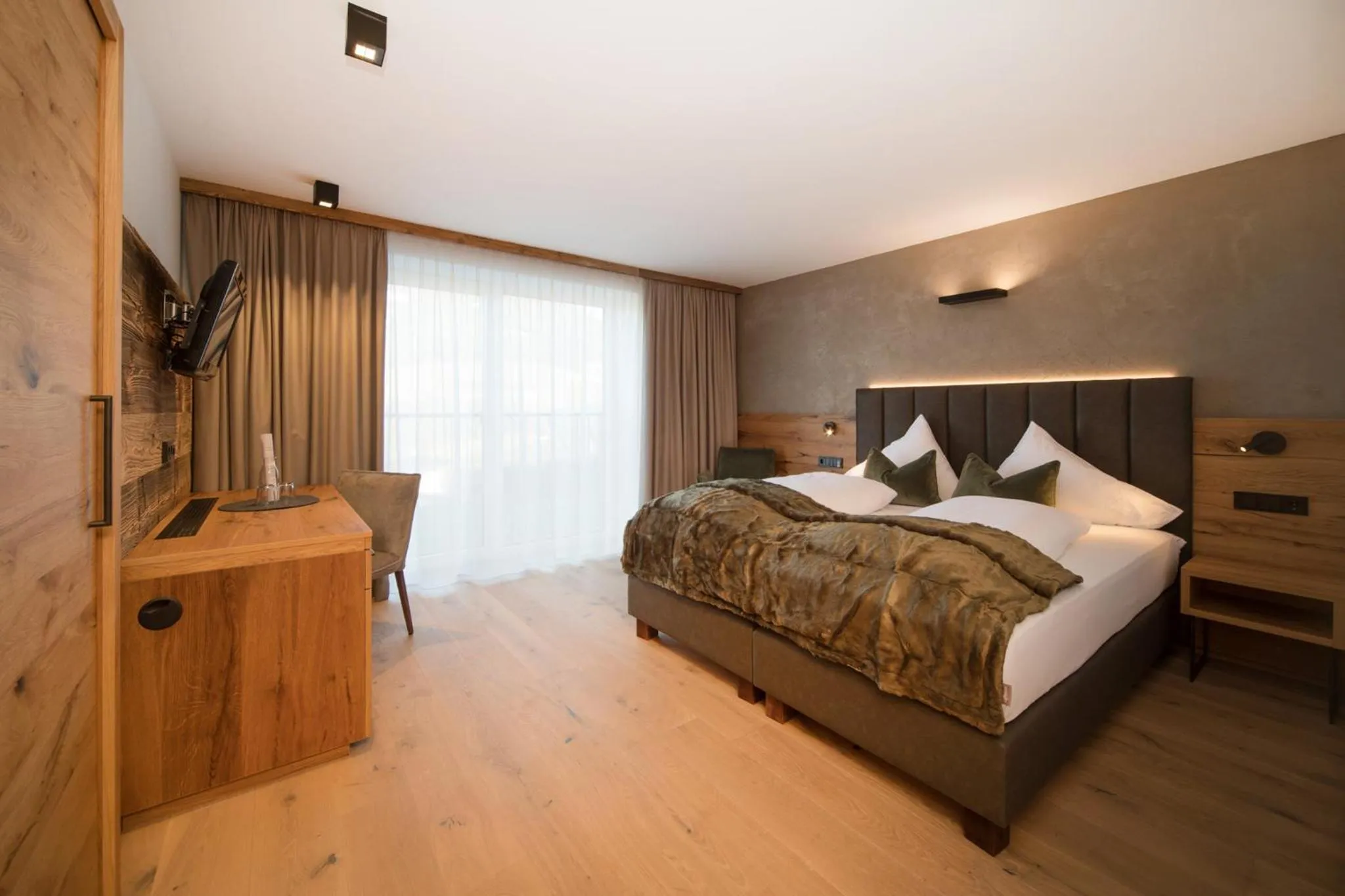 Bed in Hotel Stubai