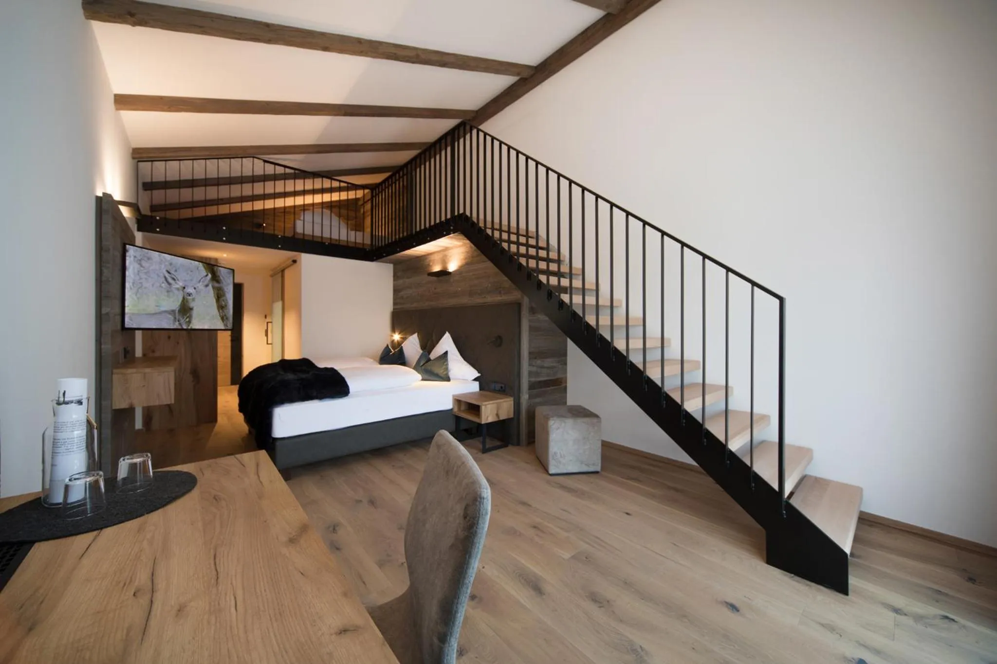 Bedroom, Bed in Hotel Stubai