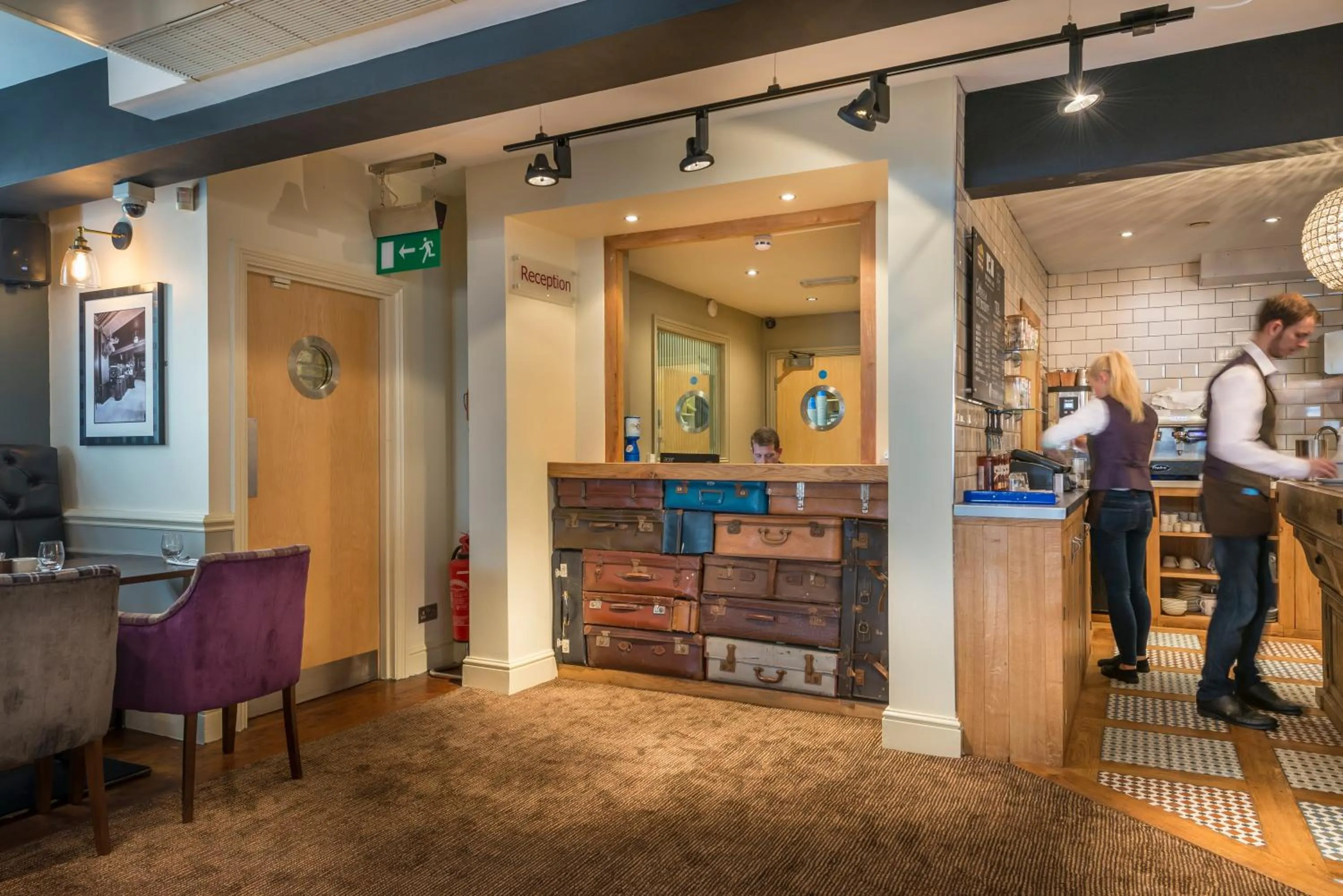 Lobby or reception in The Golden Lion Hotel, St Ives, Cambridgeshire - The Coaching Inn Group