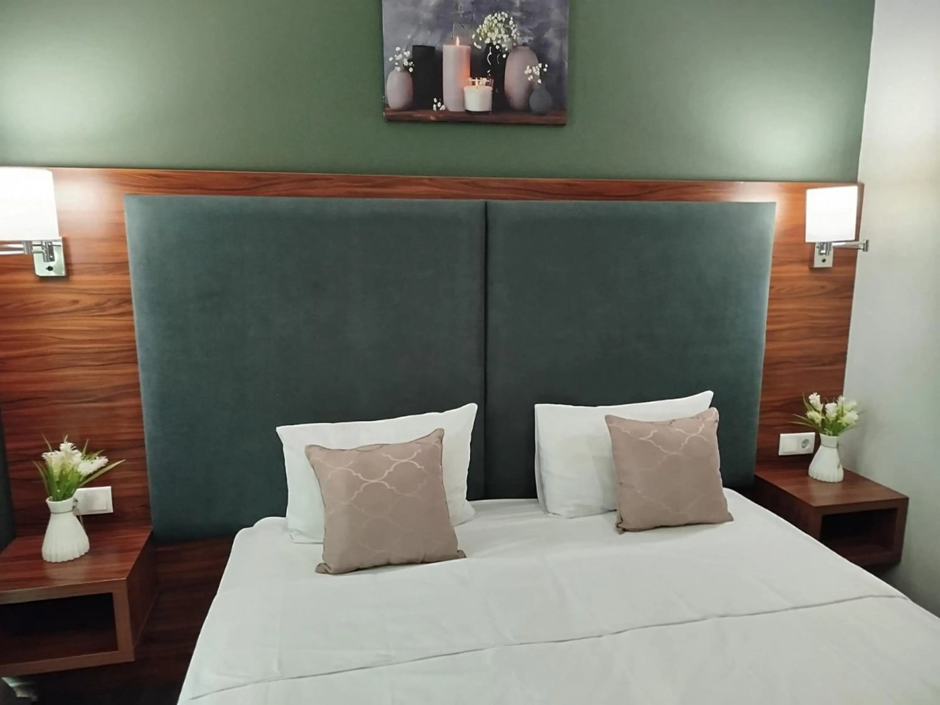 Bed in Green Tower Hotel