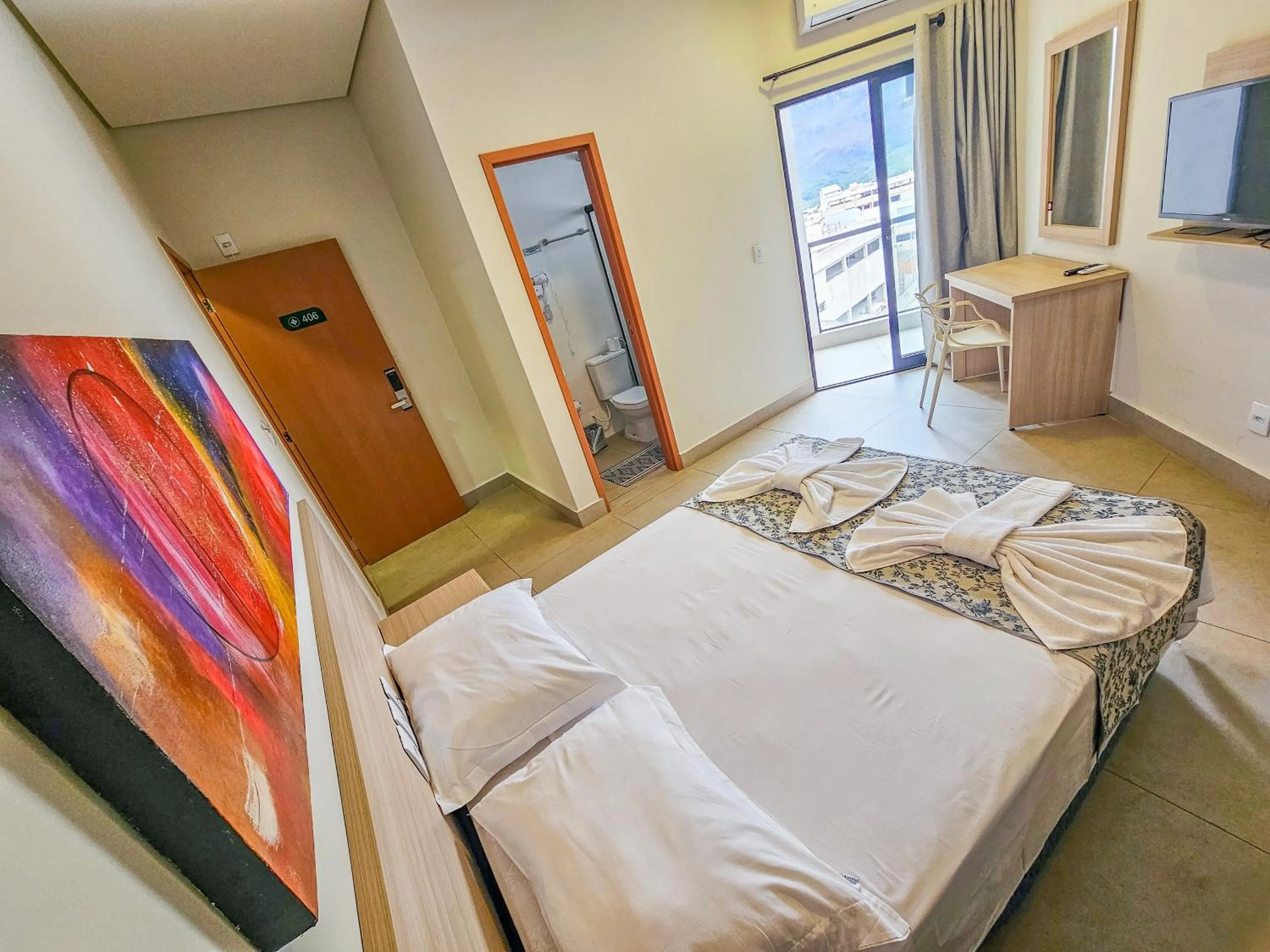 Bed in Hotel Verdes Mares