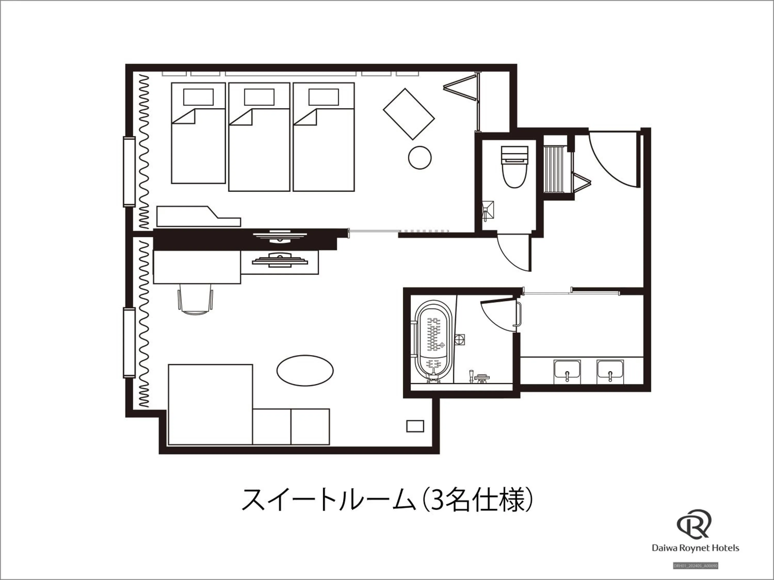Floor plan in Daiwa Roynet Hotel Aomori